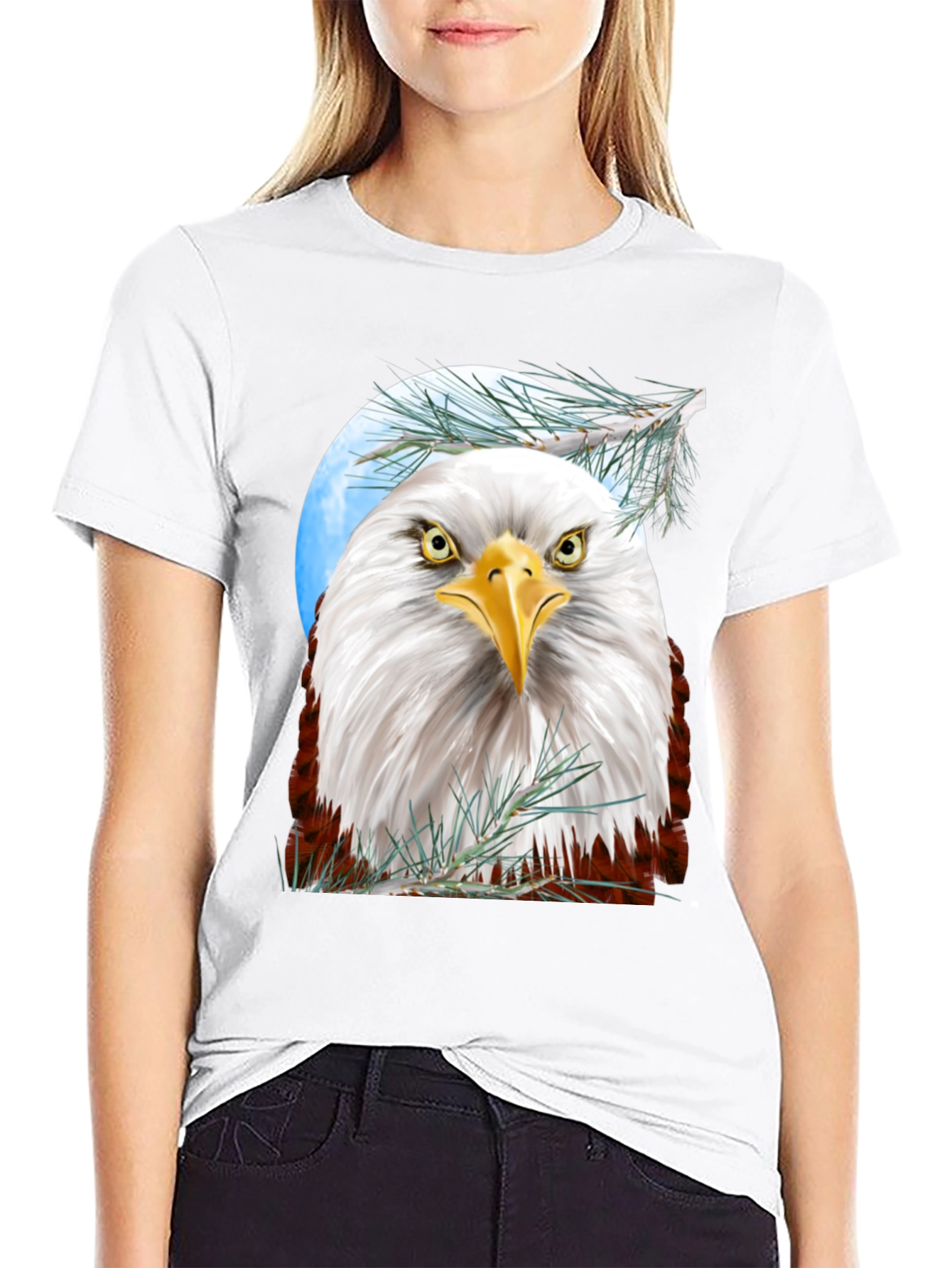 Bald Eagle Graphic T-Shirt - Patriotic Design