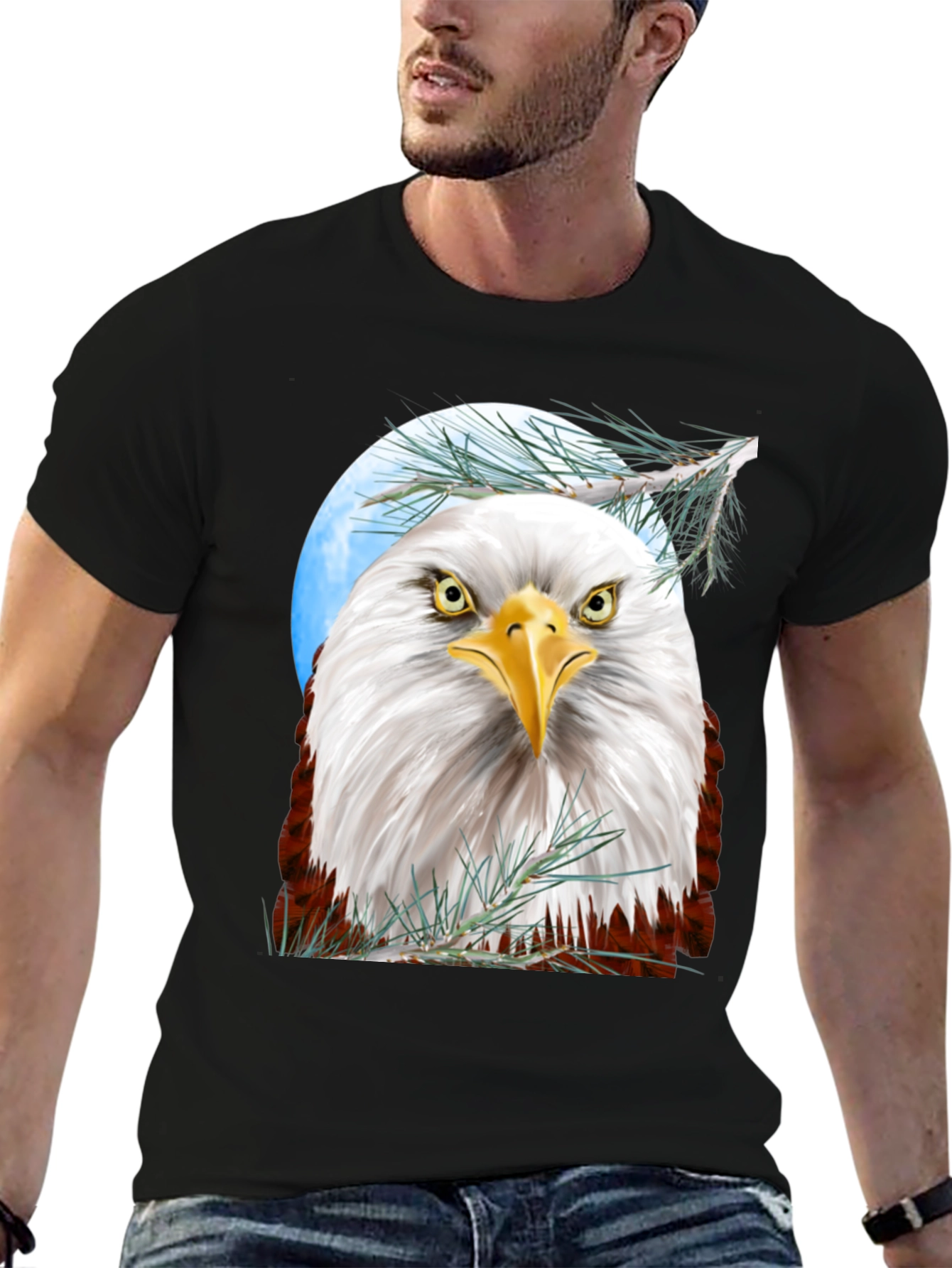 Bald Eagle Graphic T-Shirt - Patriotic Design