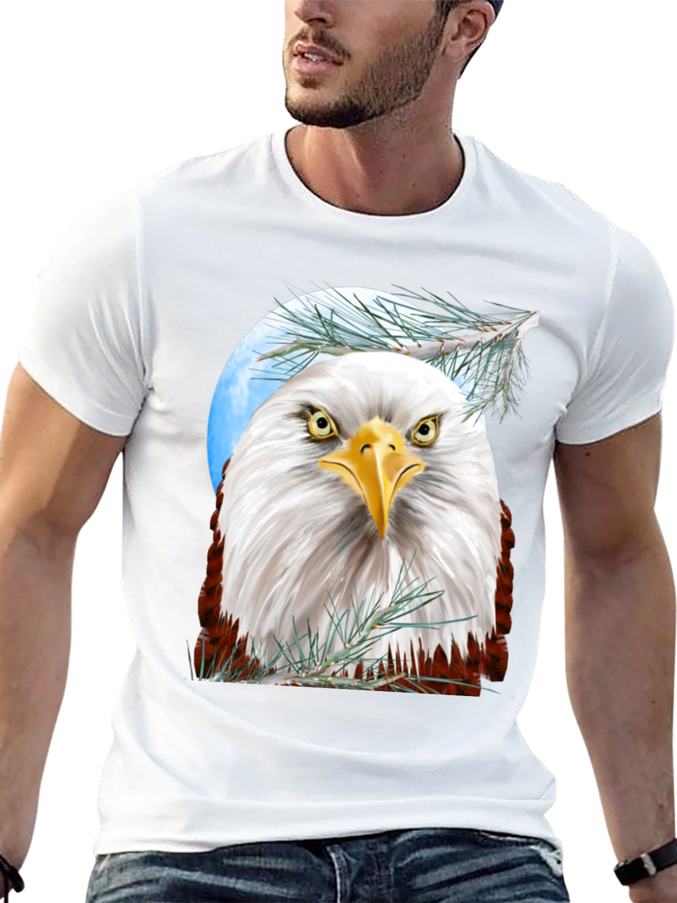 Bald Eagle Graphic T-Shirt - Patriotic Design