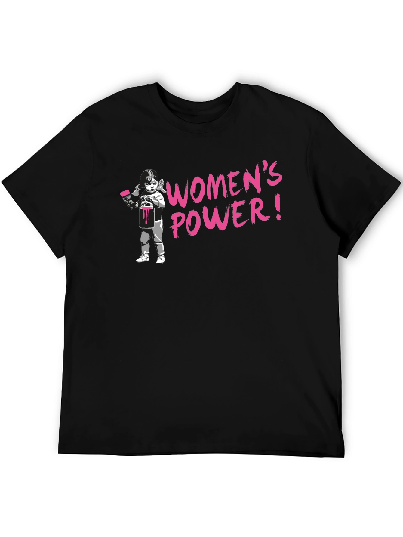 Womens Power Black Graphic Tee