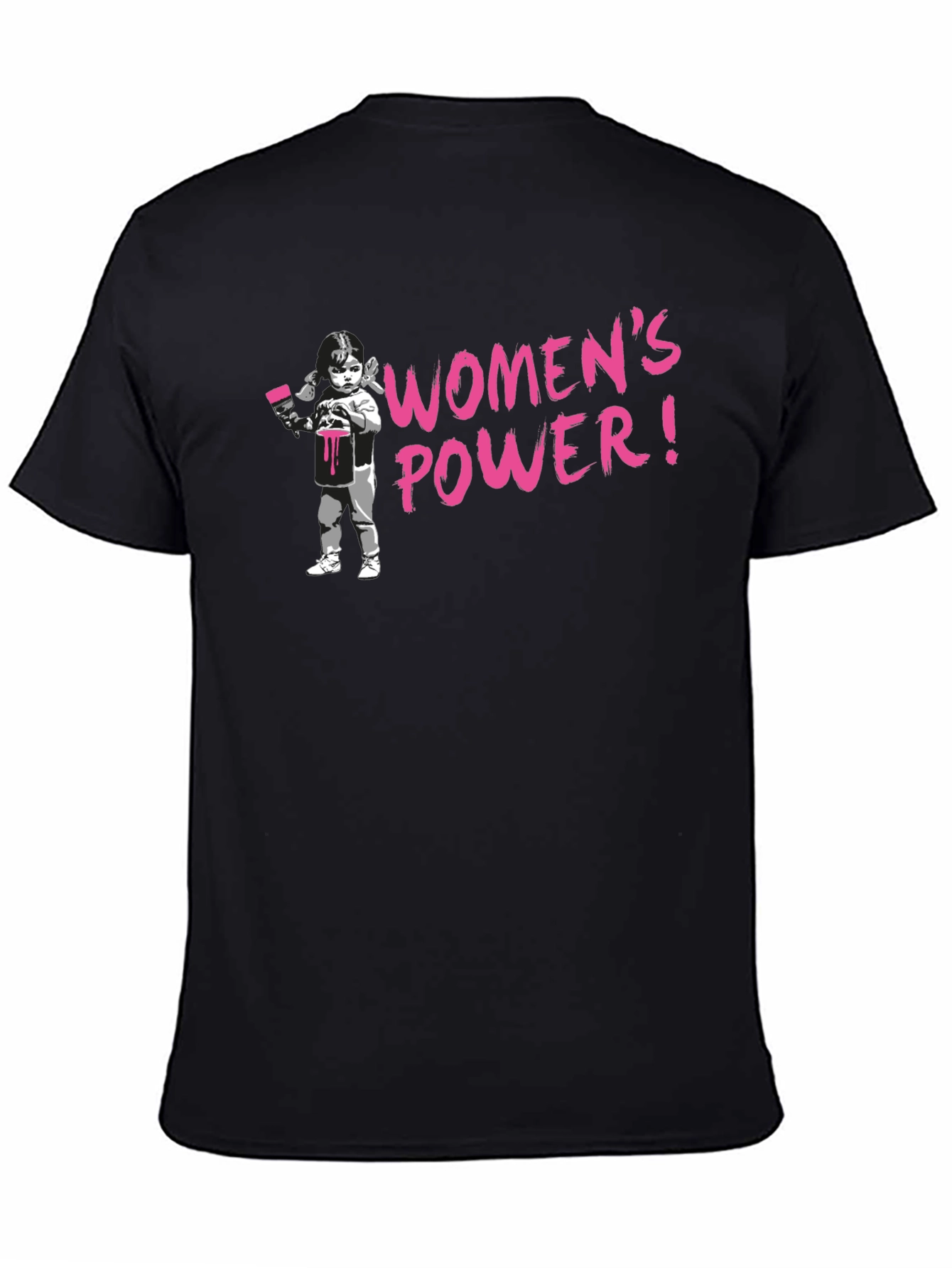Womens Power Black Graphic Tee