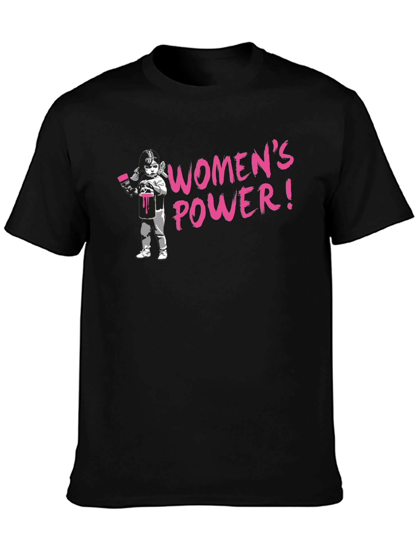 Womens Power Black Graphic Tee