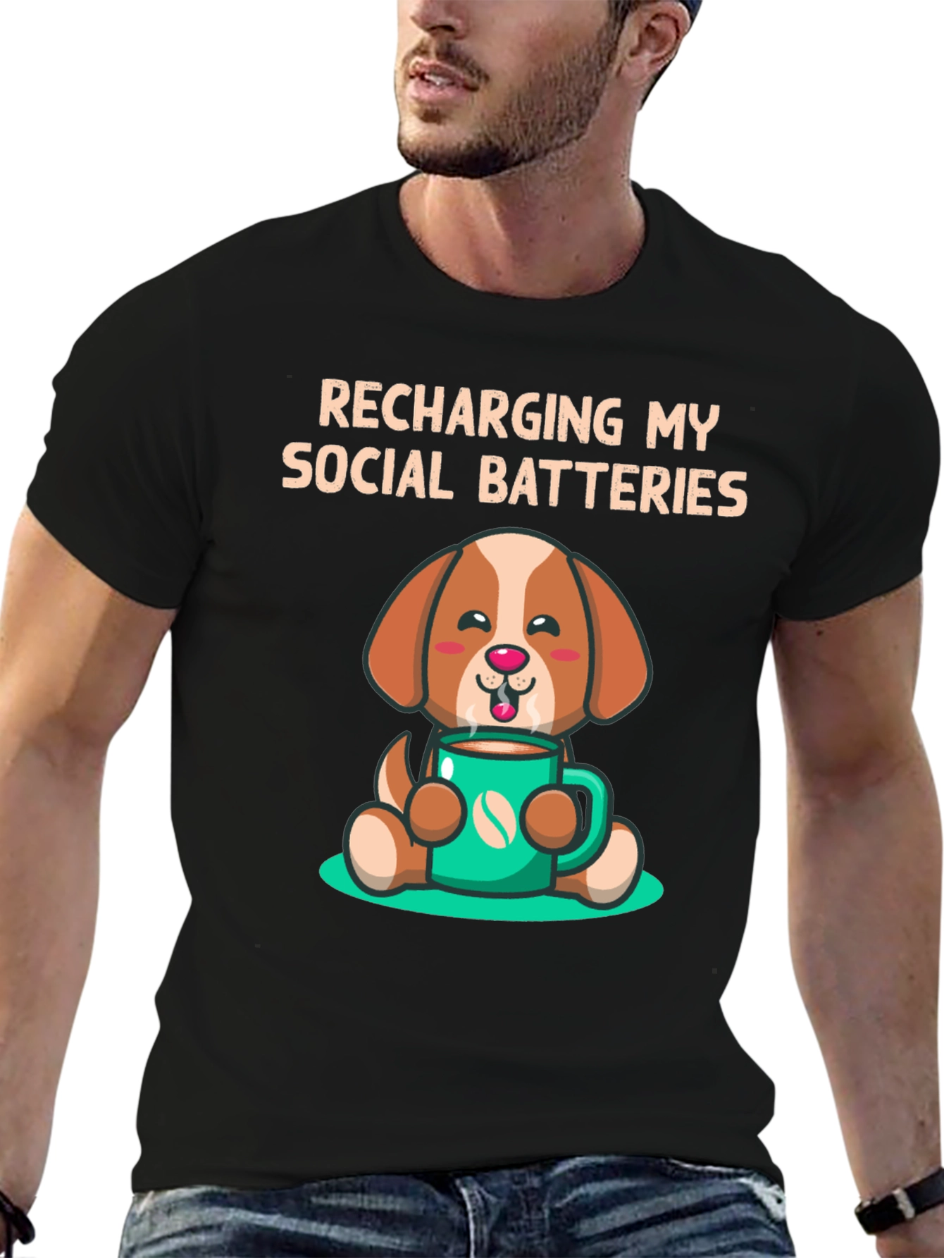 Recharging Social Batteries Dog T-Shirt