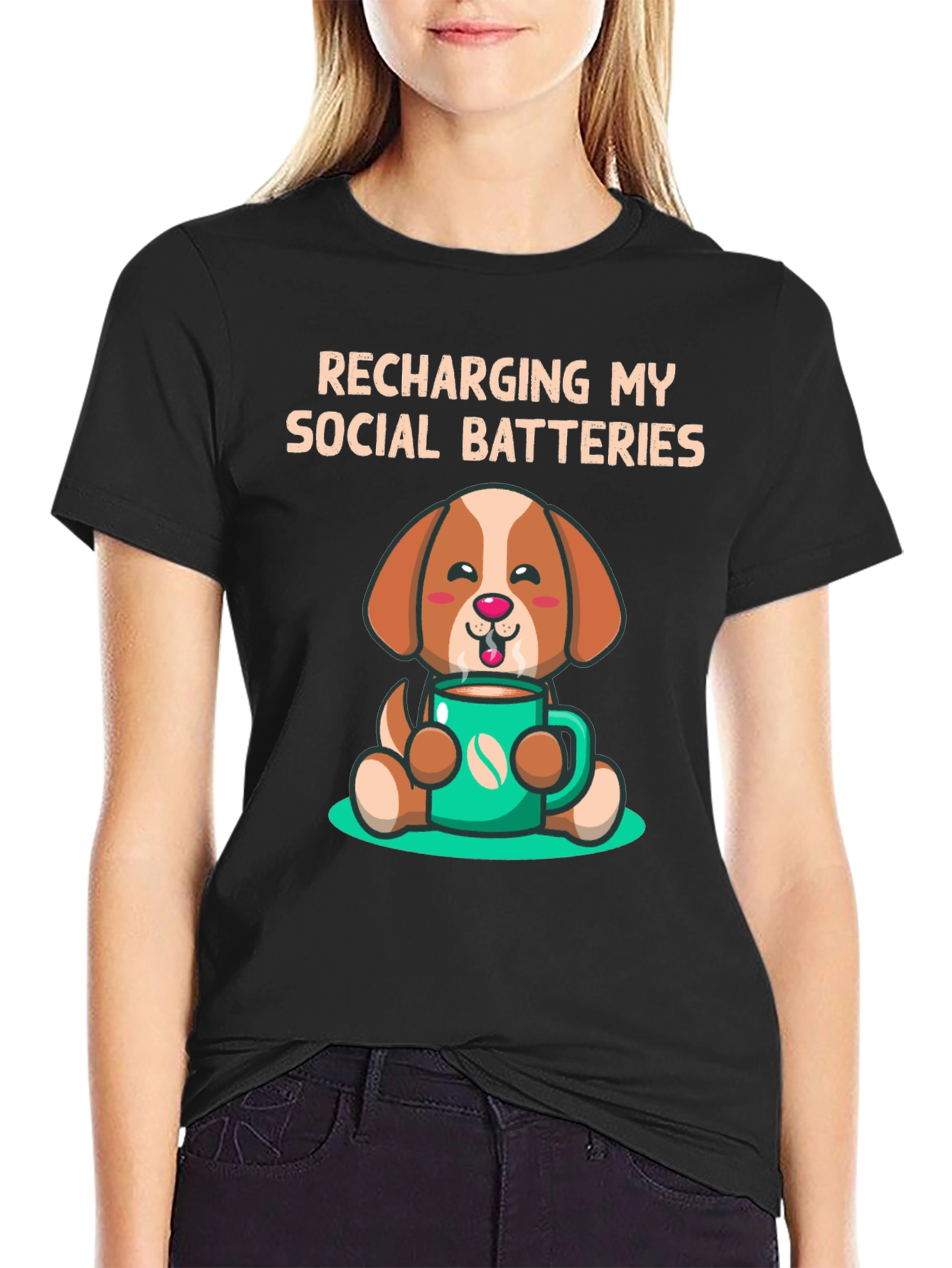 Recharging Social Batteries Dog T-Shirt