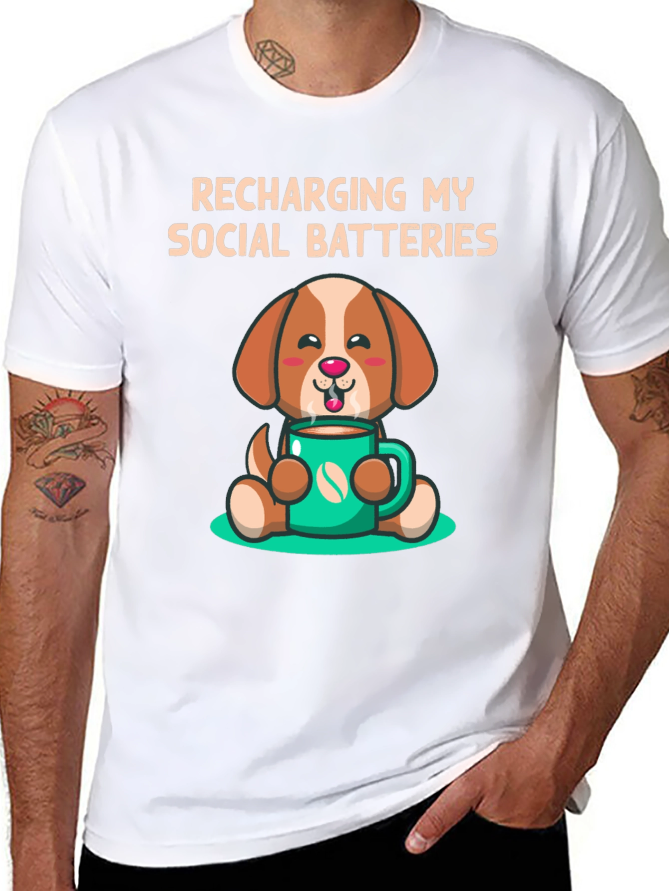 Recharging Social Batteries Dog T-Shirt