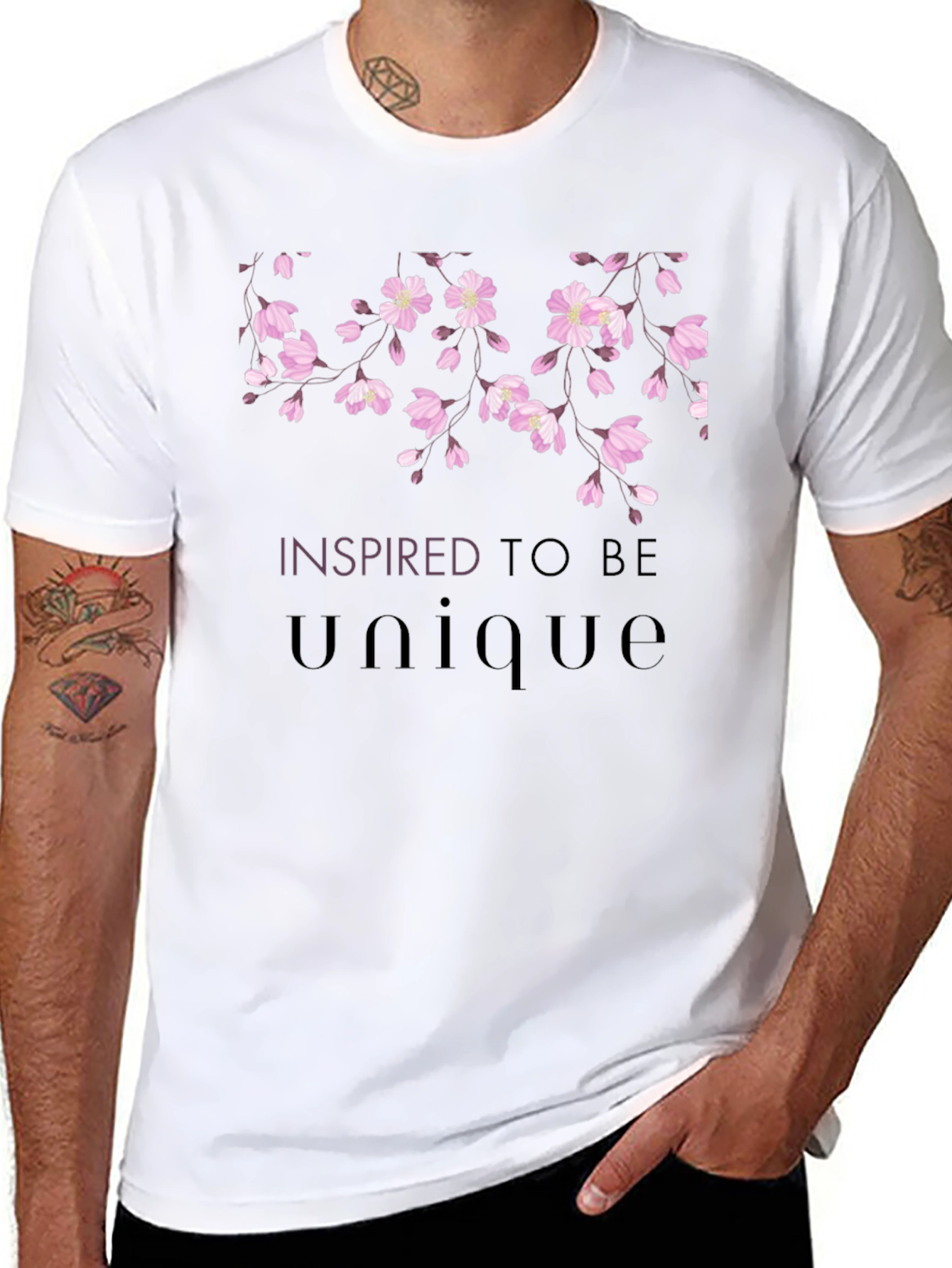 Unique Floral Graphic Tee