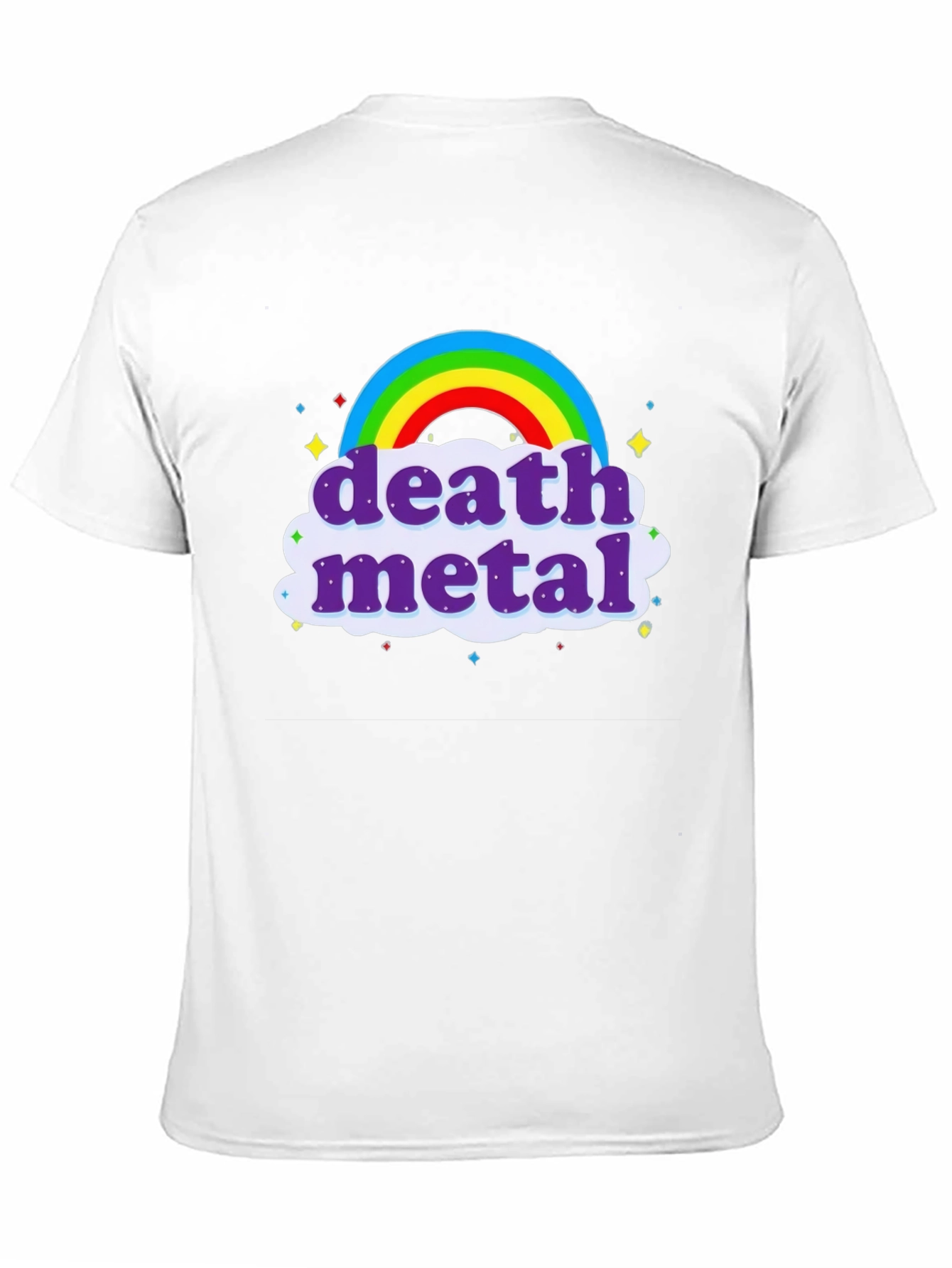 Death Metal Rainbow T-Shirt - Black Crew Neck