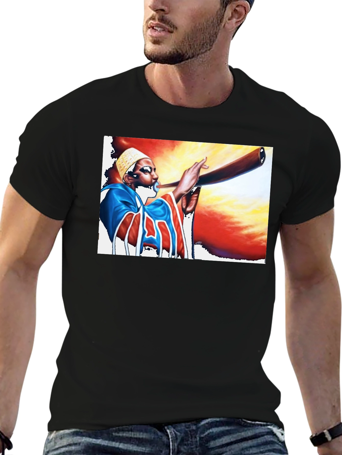 Cultural Art T-Shirt - Mens Black Tee