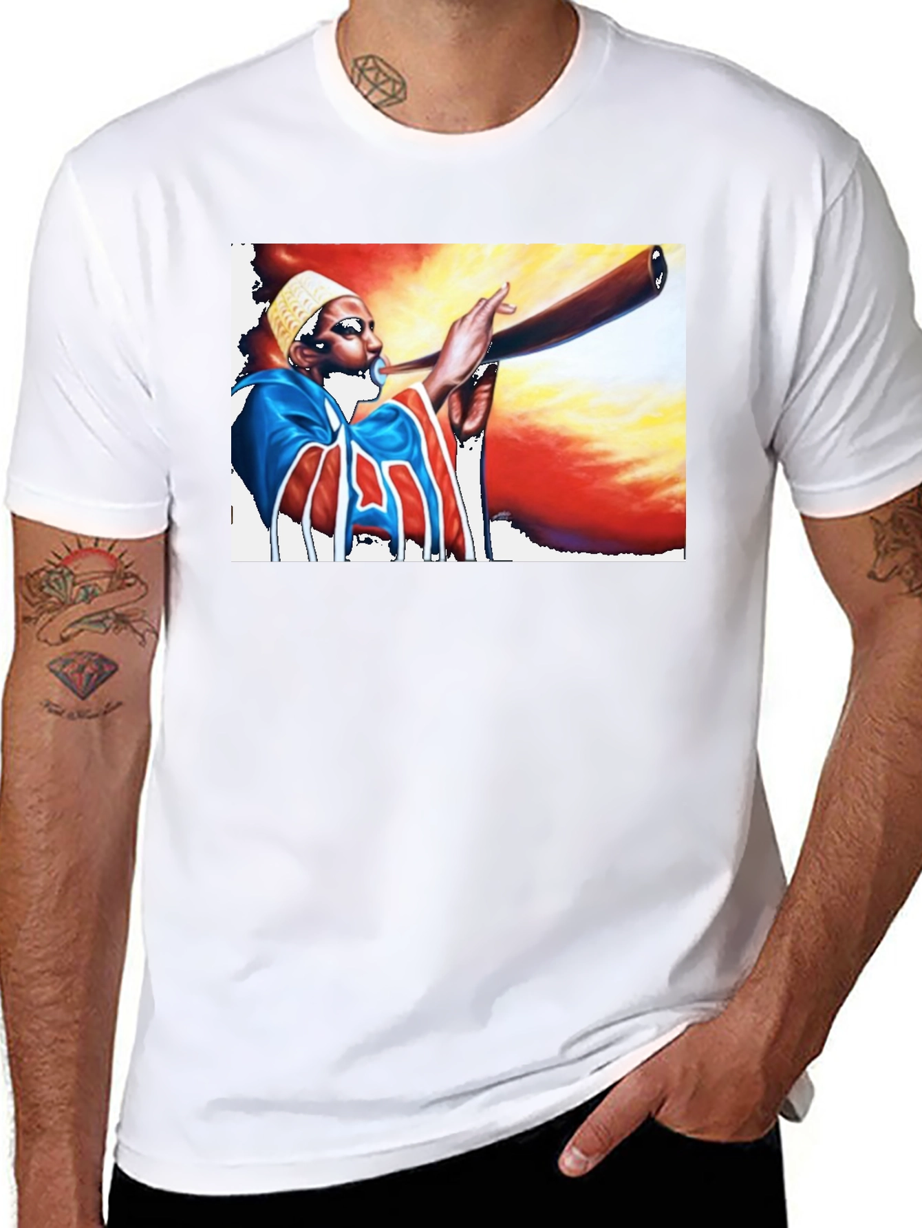 Cultural Art T-Shirt - Mens Black Tee