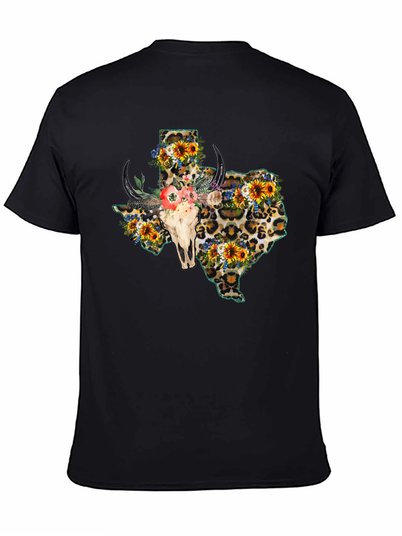 Texas Leopard Skull Graphic Tee