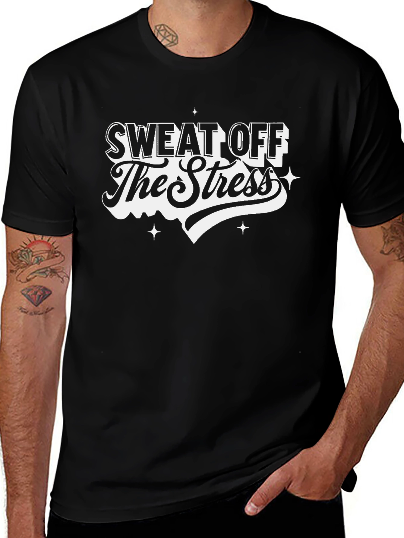 Sweat Off The Stress Graphic T-Shirt