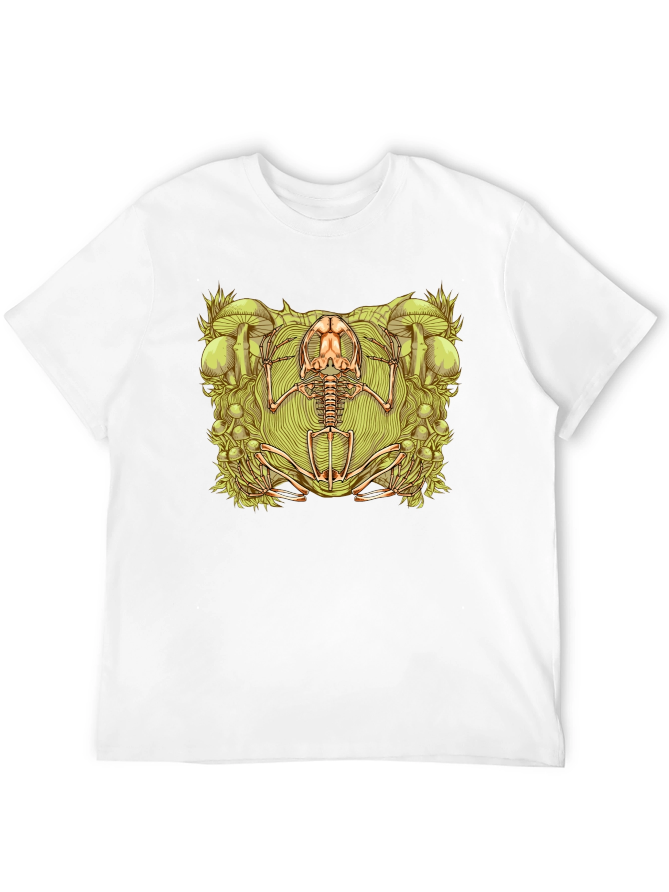 Frog Skeleton Graphic Tee - Unique Design
