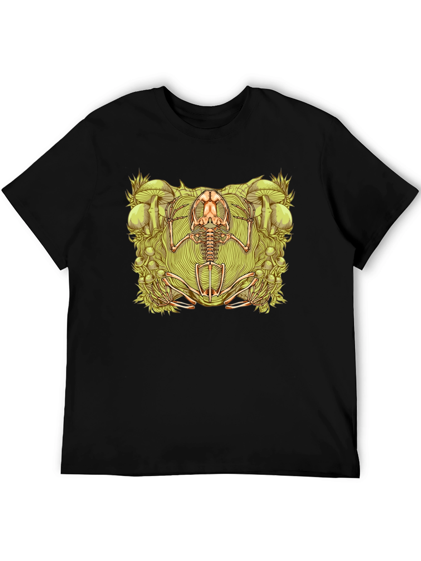 Frog Skeleton Graphic Tee - Unique Design