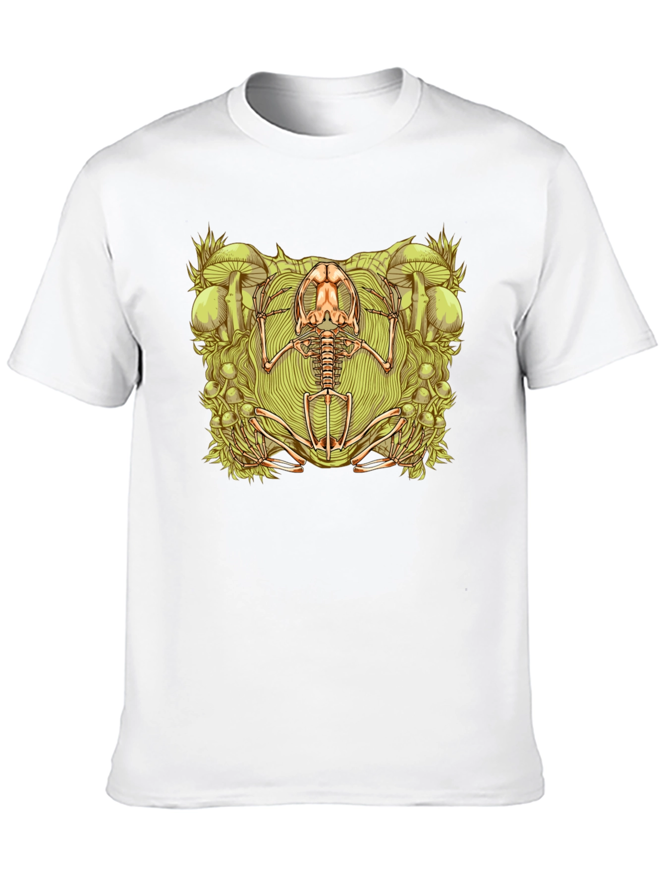 Frog Skeleton Graphic Tee - Unique Design