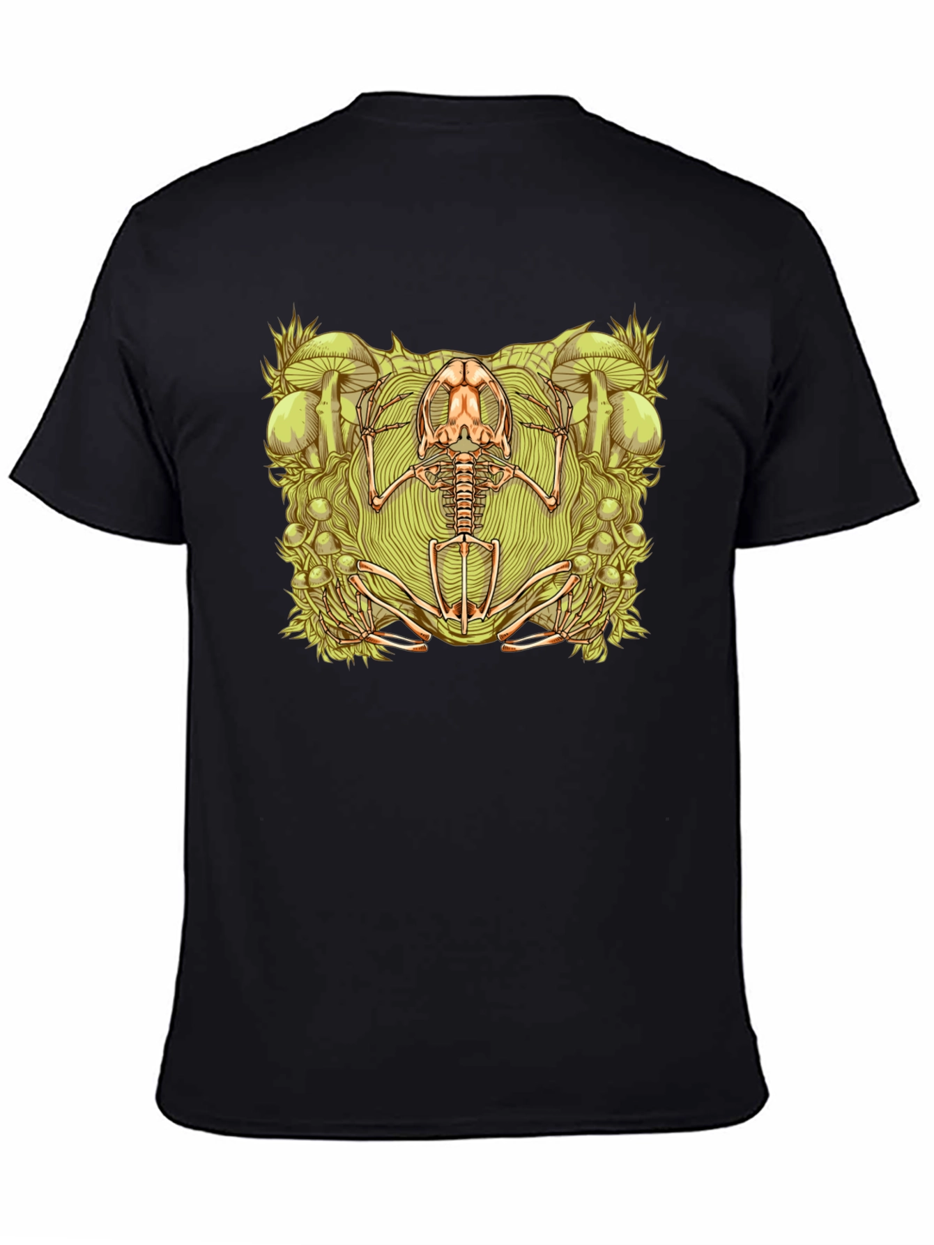 Frog Skeleton Graphic Tee - Unique Design