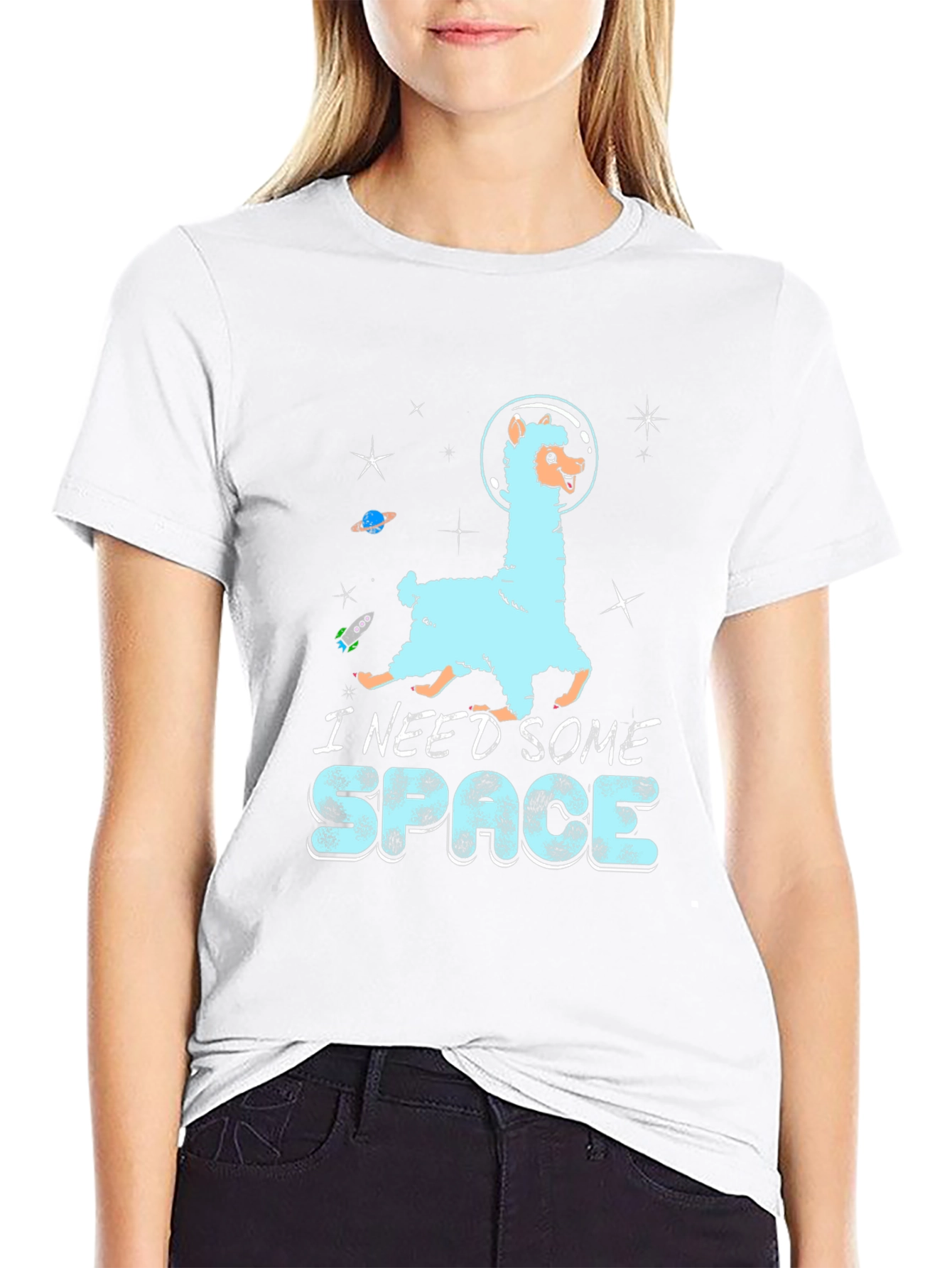 I Need Some Space Llama Graphic T-Shirt
