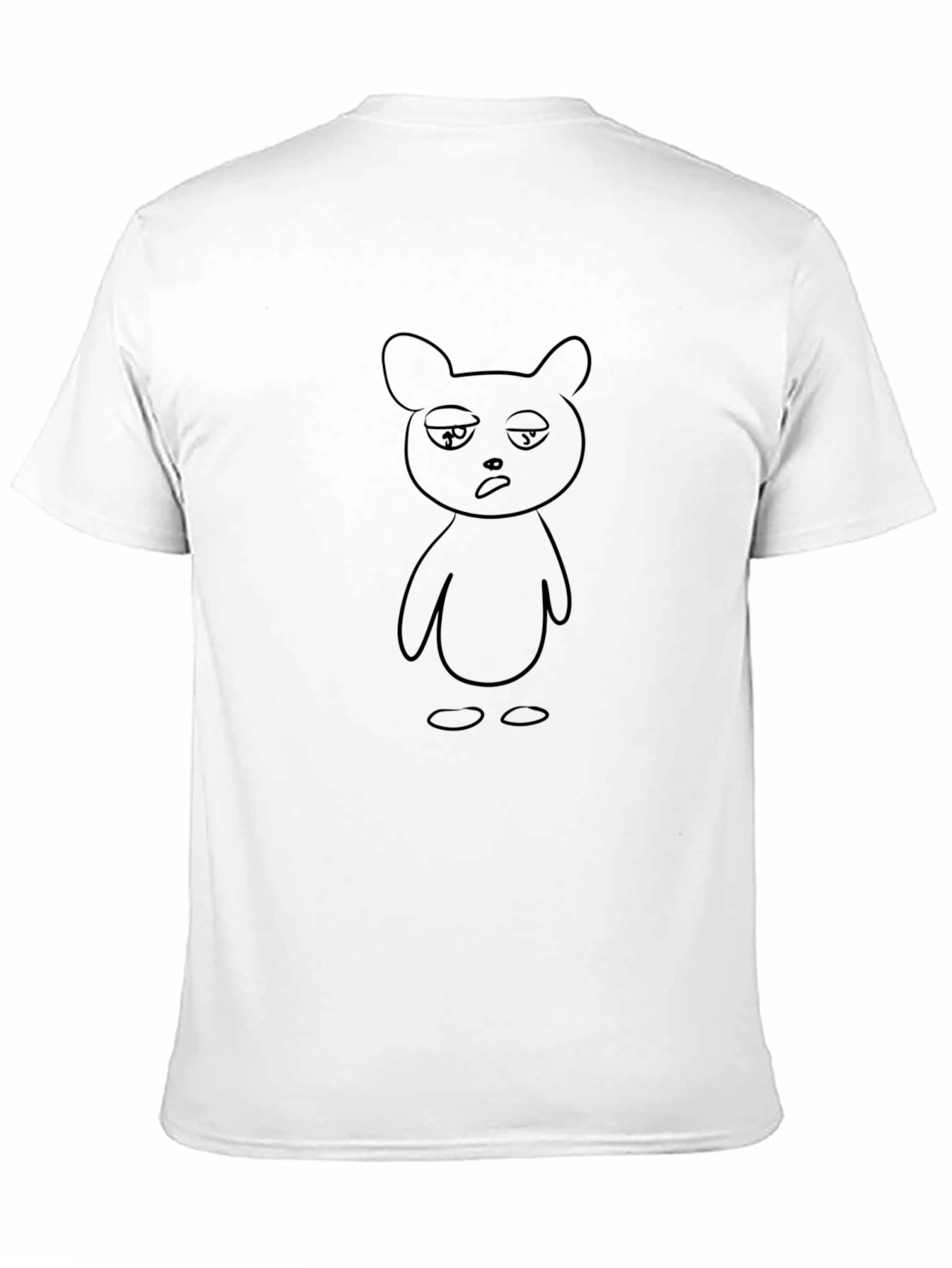 Black Graphic Tee - Bored Bear Outline