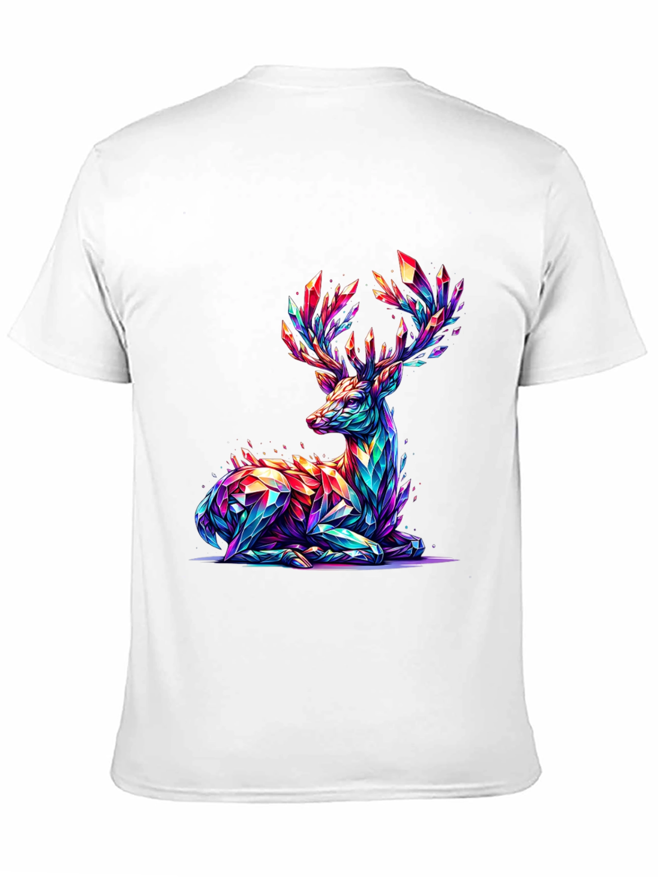 Prismatic Deer Graphic T-Shirt - Black