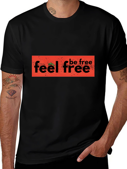 Feel Free Graphic Black T-Shirt