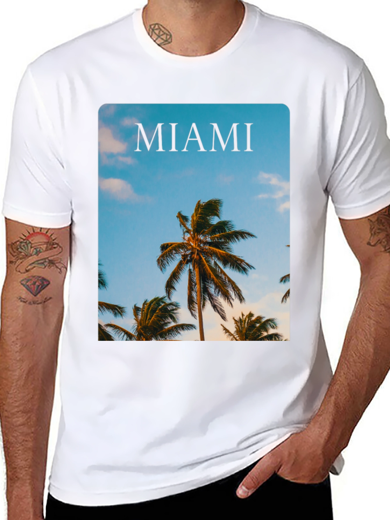 Miami Palm Tree Graphic Tee