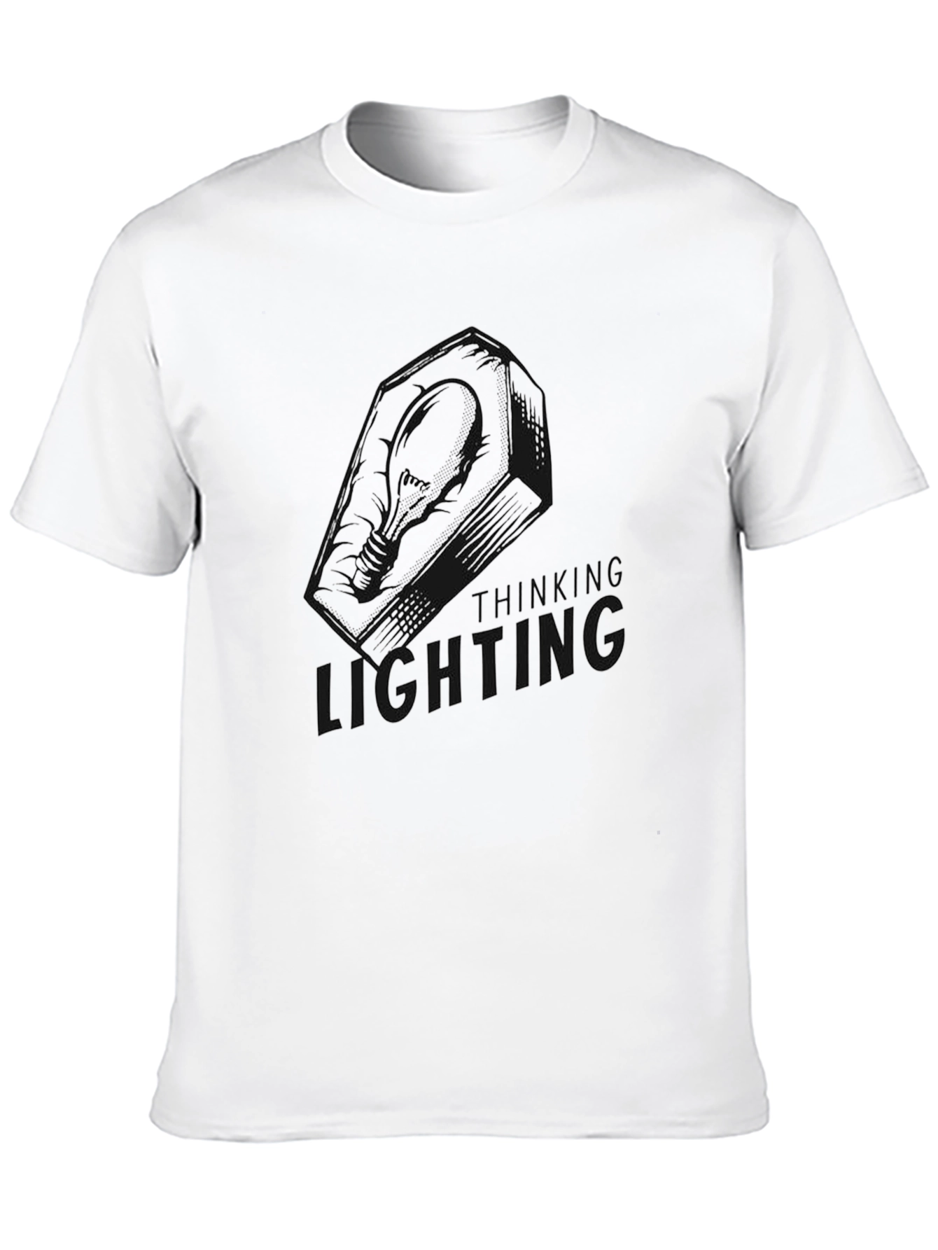 Thinking Lighting Graphic Tee - Dark Humor