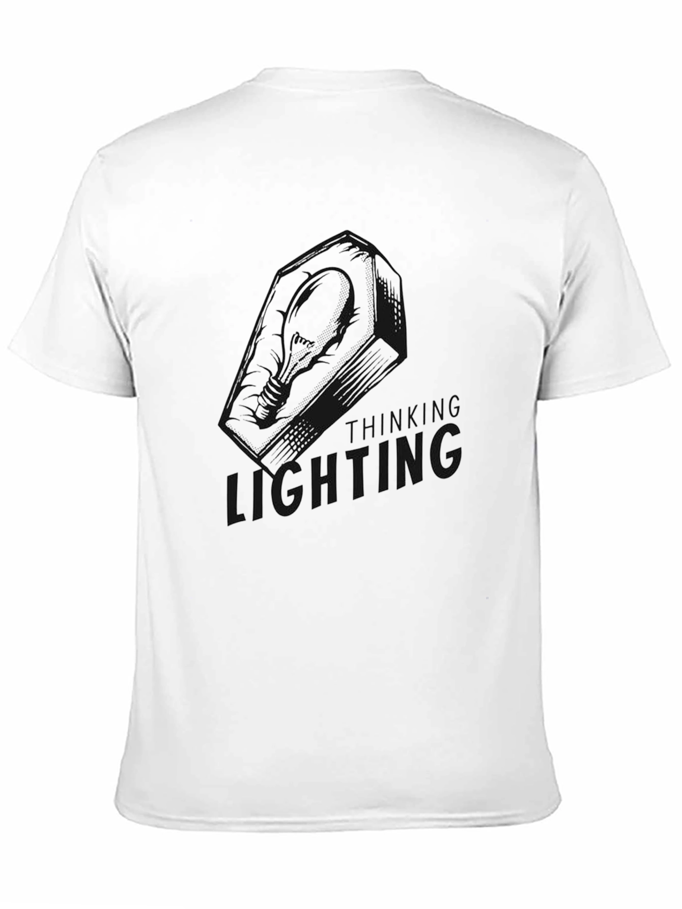 Thinking Lighting Graphic Tee - Dark Humor