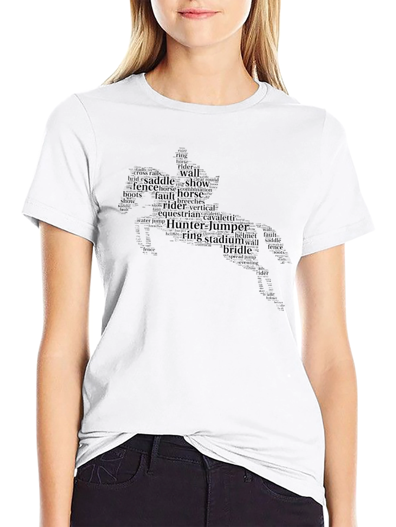 Equestrian Horse T-Shirt - Hunter Jumper Show Style