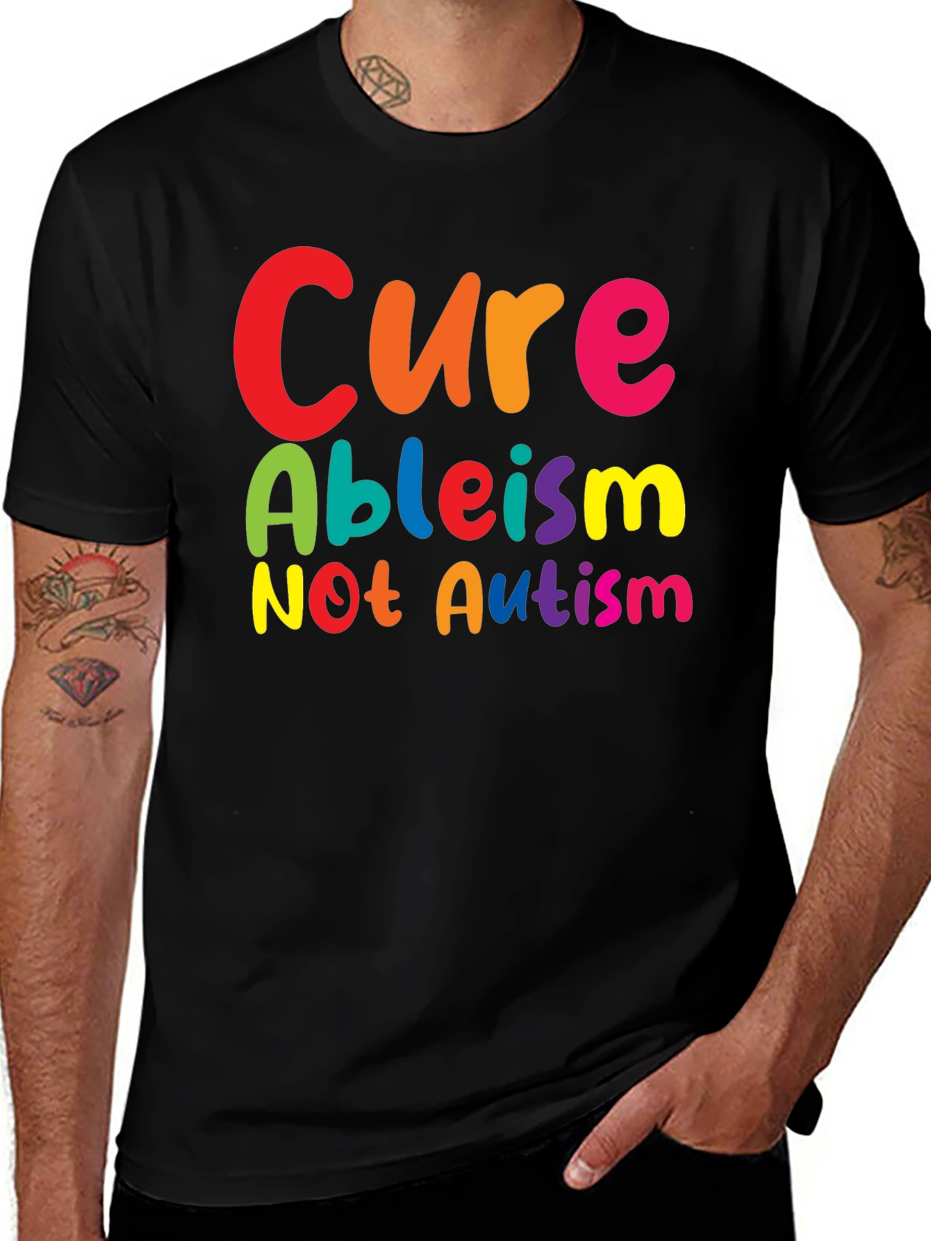 Cure Ableism Not Autism Graphic T-Shirt