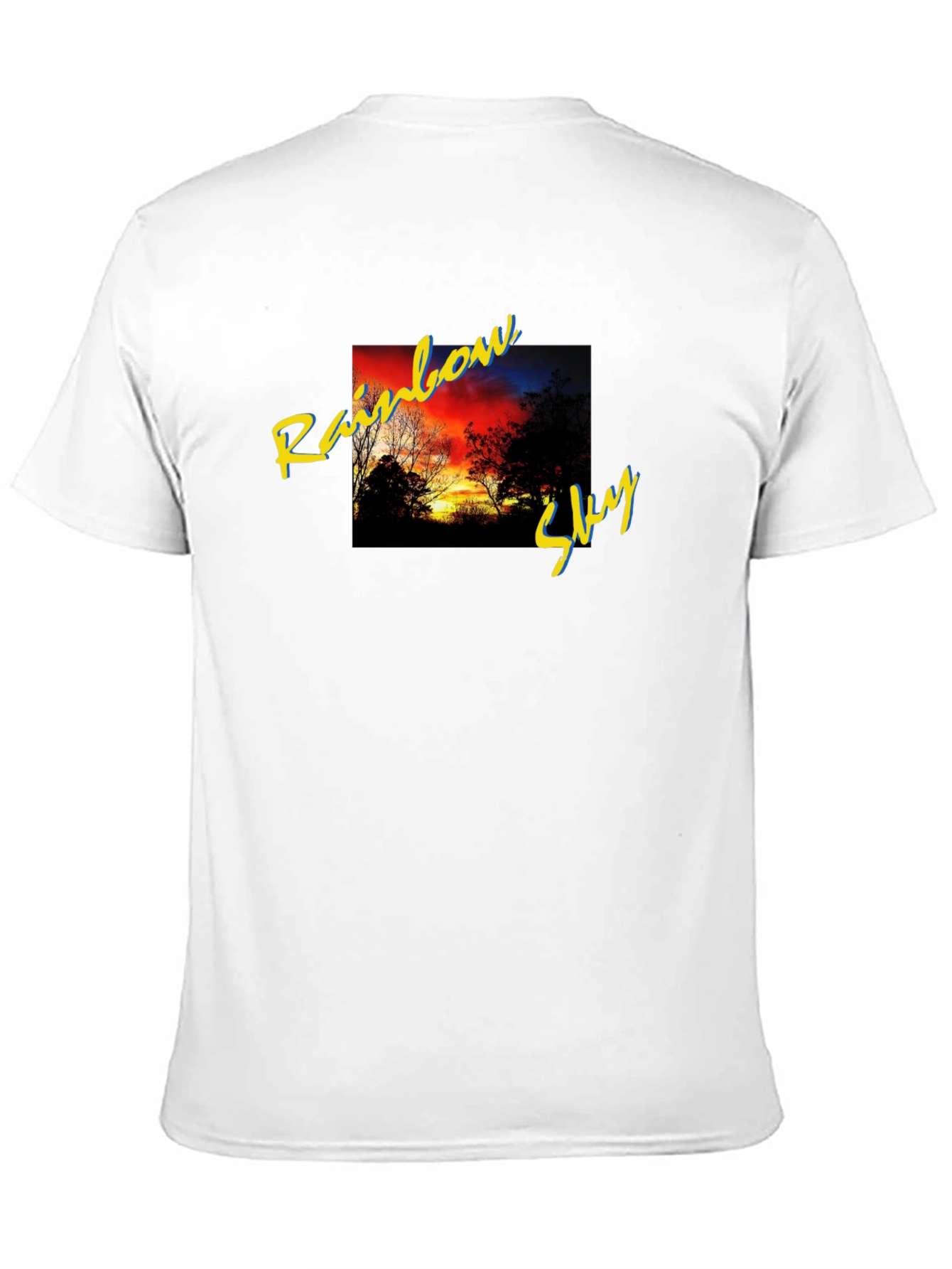 Rainbow Sky Graphic T-Shirt - Black