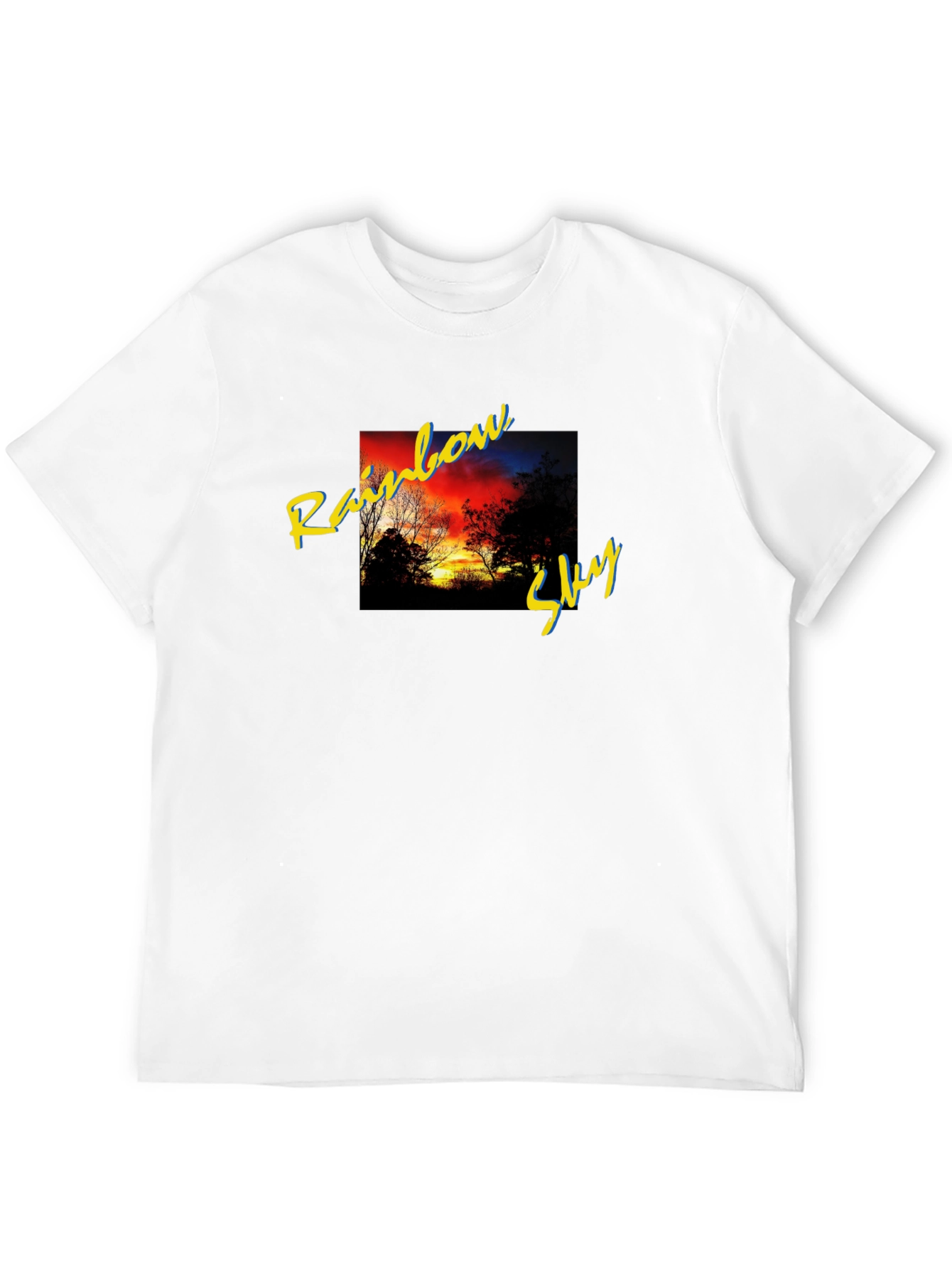 Rainbow Sky Graphic T-Shirt - Black