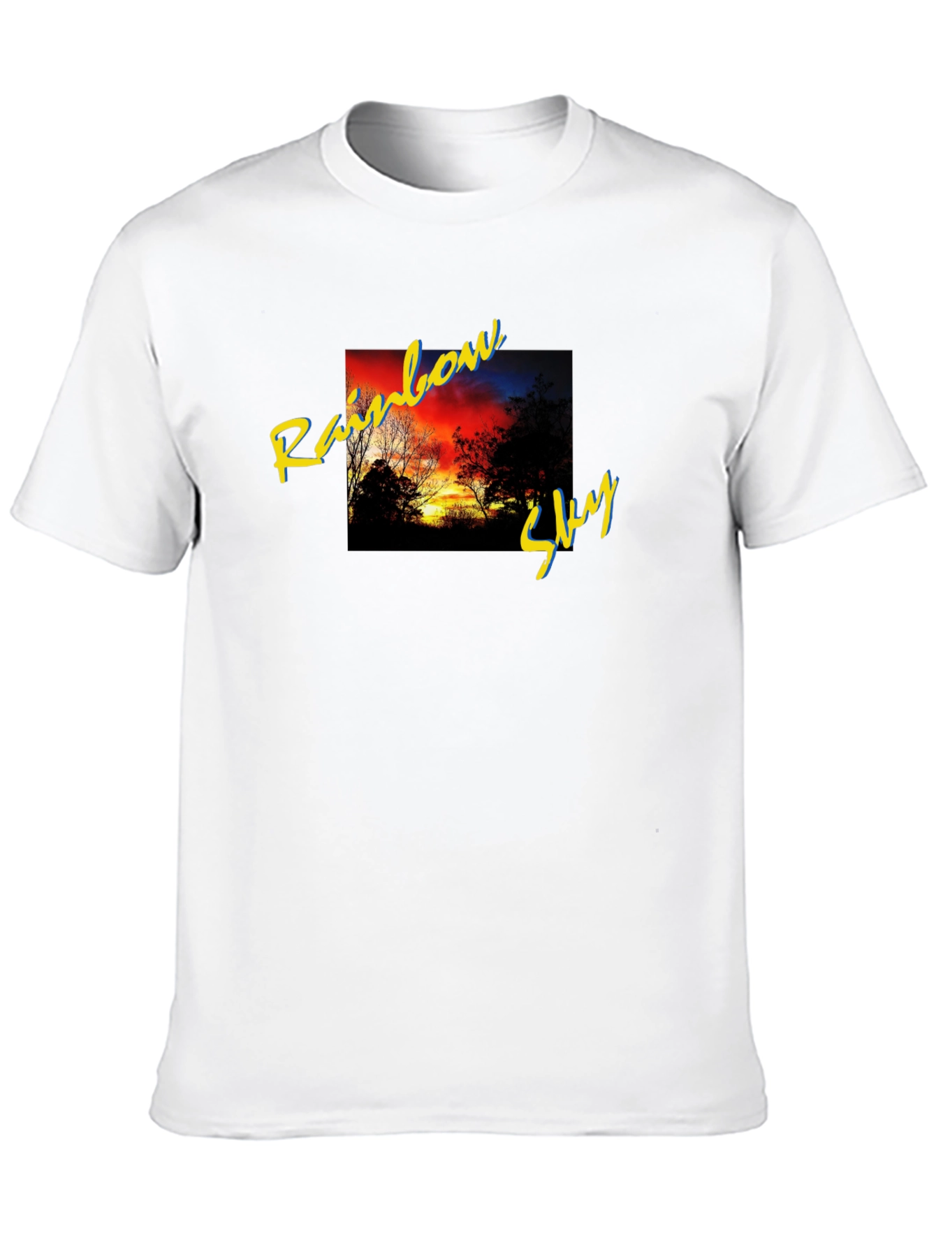Rainbow Sky Graphic T-Shirt - Black