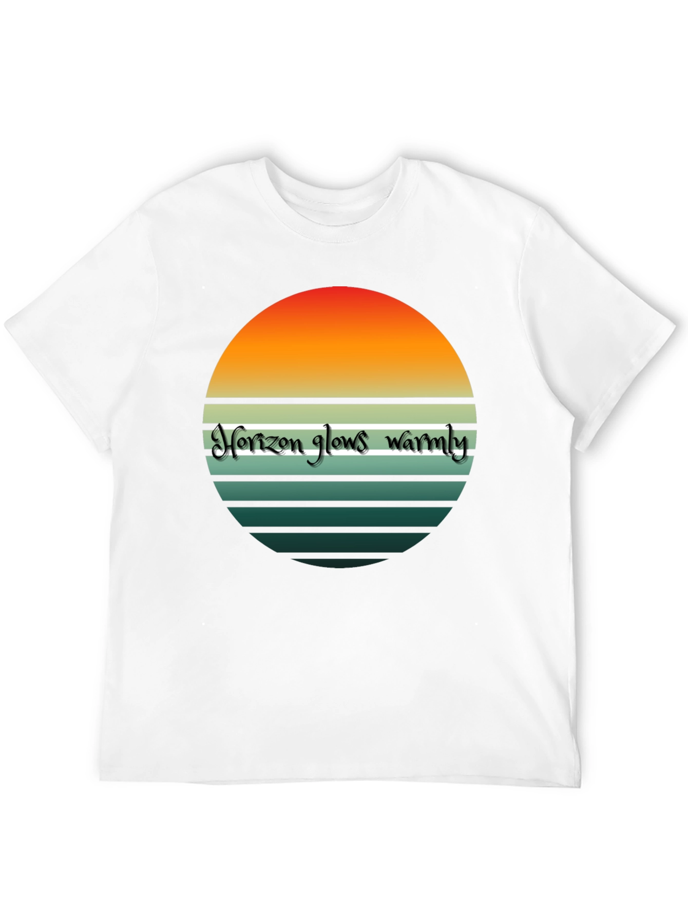 Retro Horizon Tee - Warm Glow T-Shirt