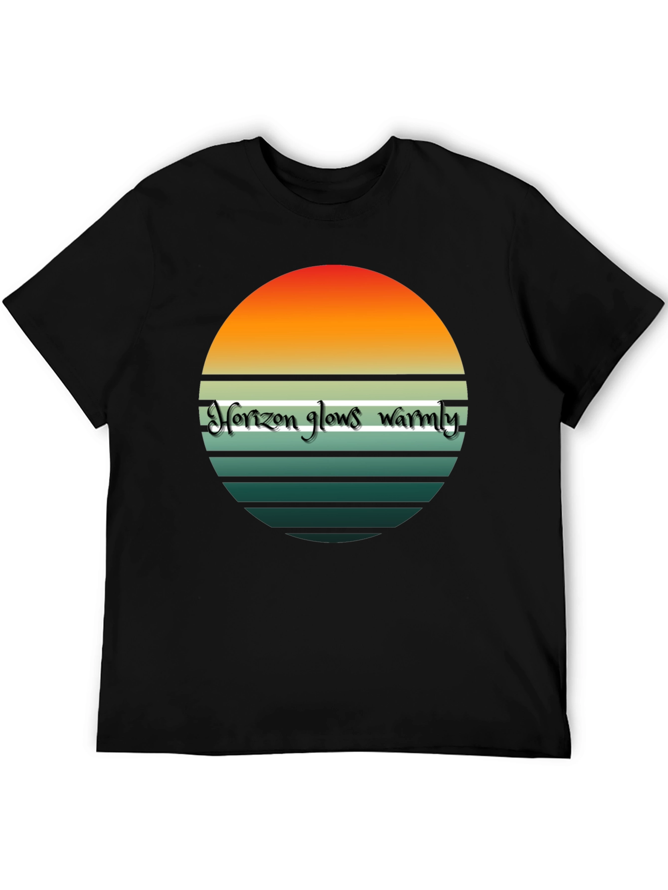 Retro Horizon Tee - Warm Glow T-Shirt