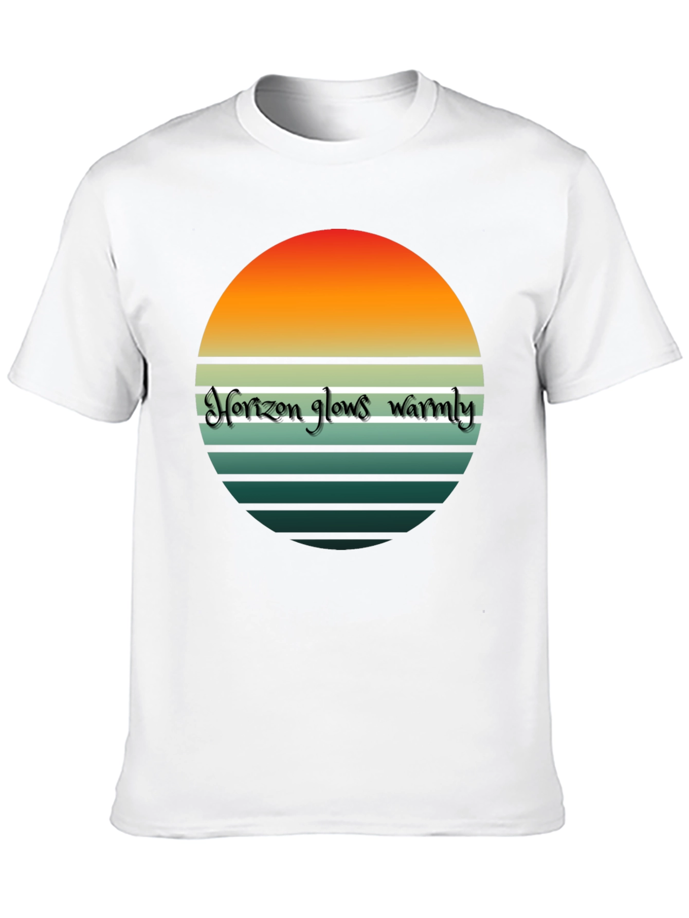 Retro Horizon Tee - Warm Glow T-Shirt