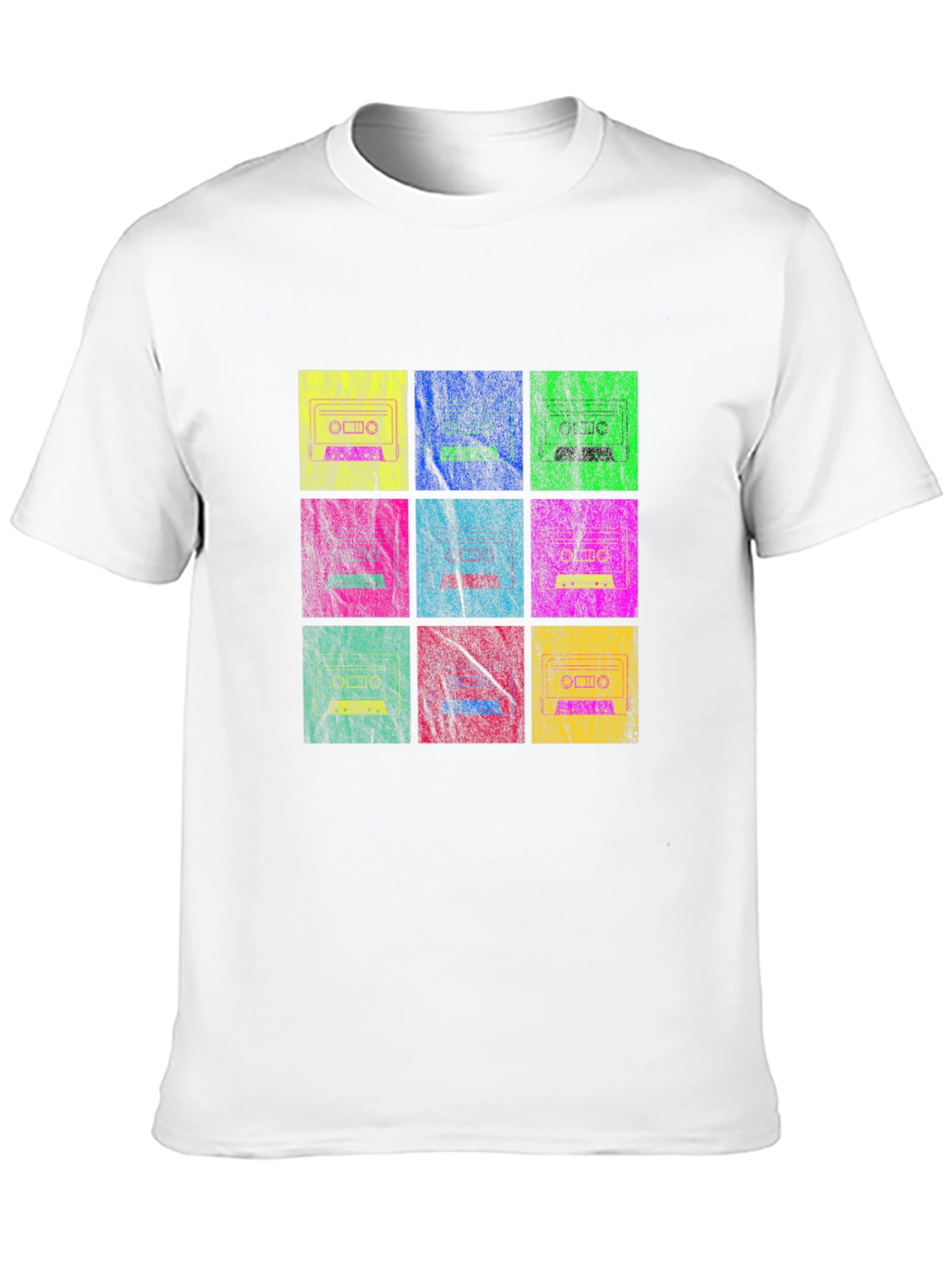 Retro Cassette Tape Grid T-Shirt