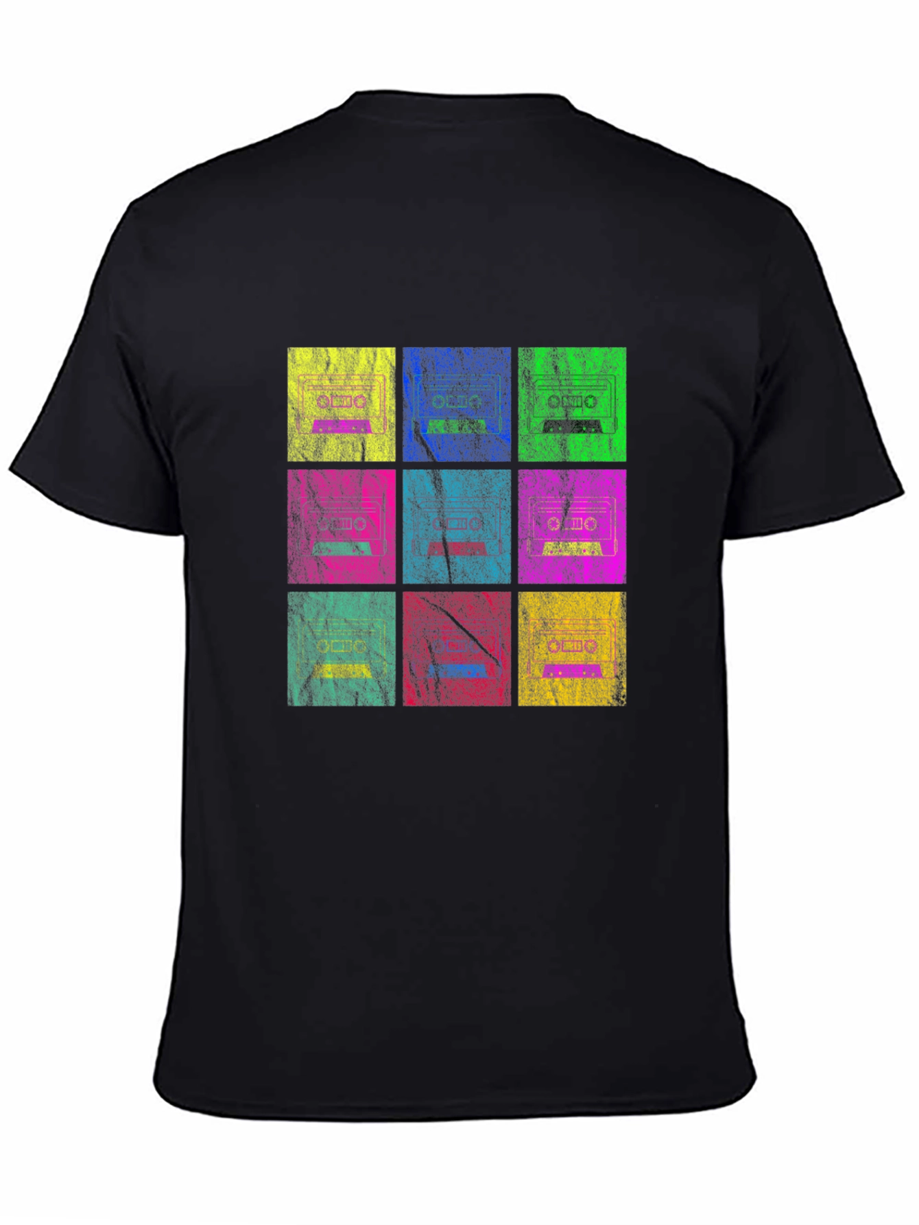 Retro Cassette Tape Grid T-Shirt