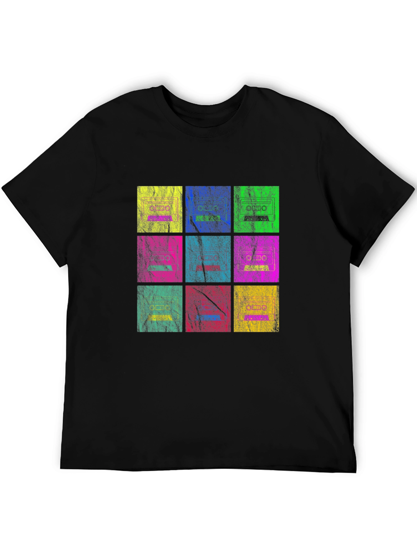 Retro Cassette Tape Grid T-Shirt