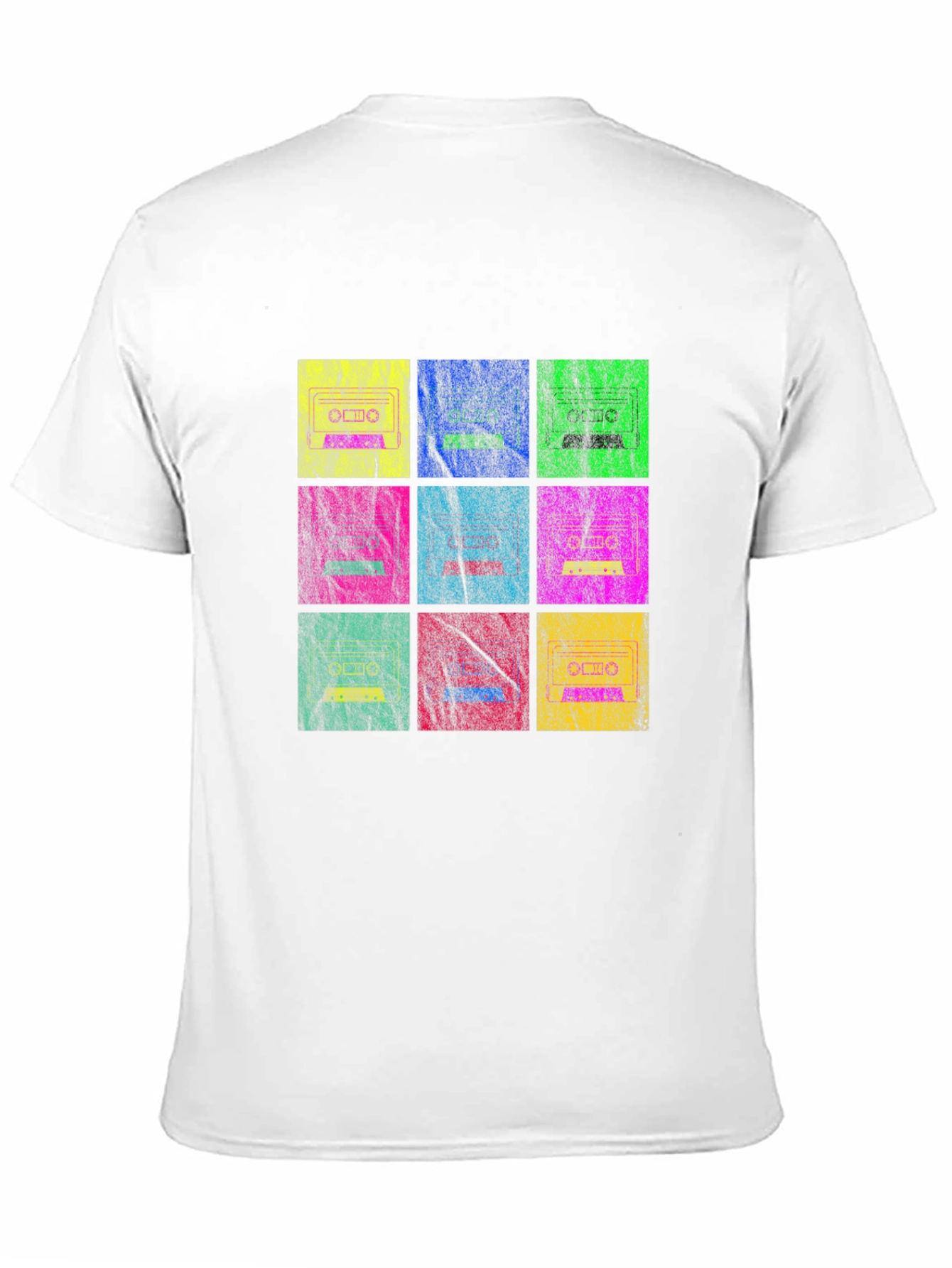 Retro Cassette Tape Grid T-Shirt