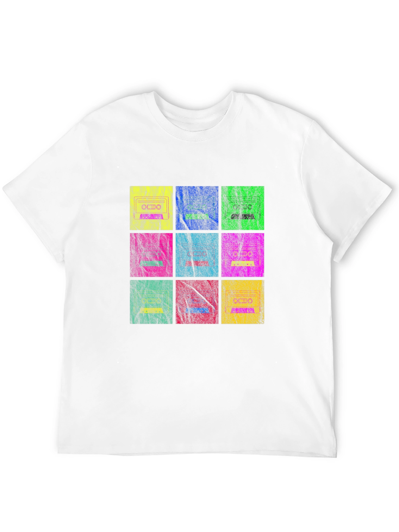 Retro Cassette Tape Grid T-Shirt