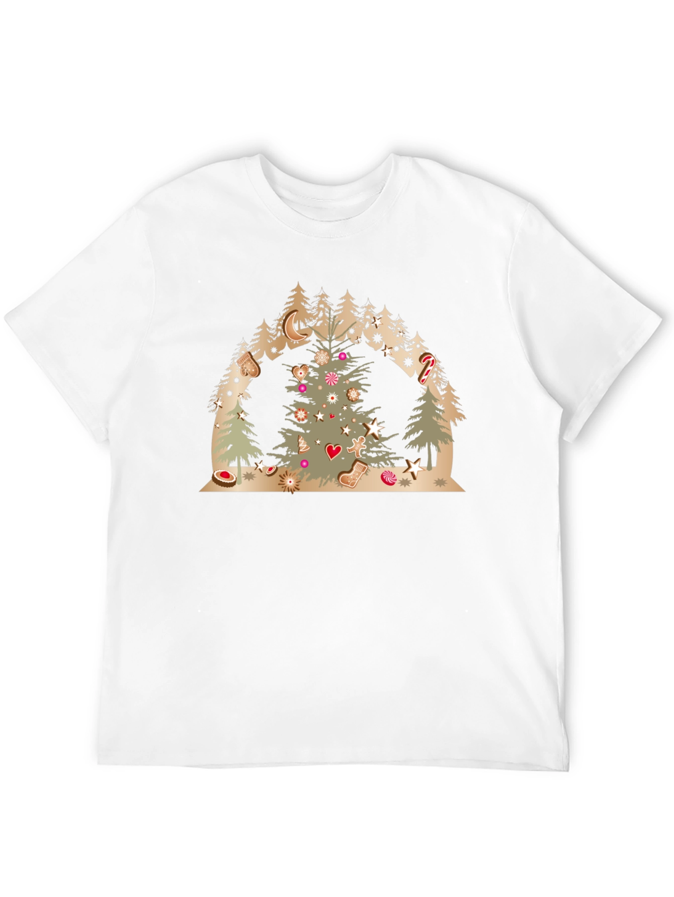 Festive Christmas Tree Forest Graphic Tee