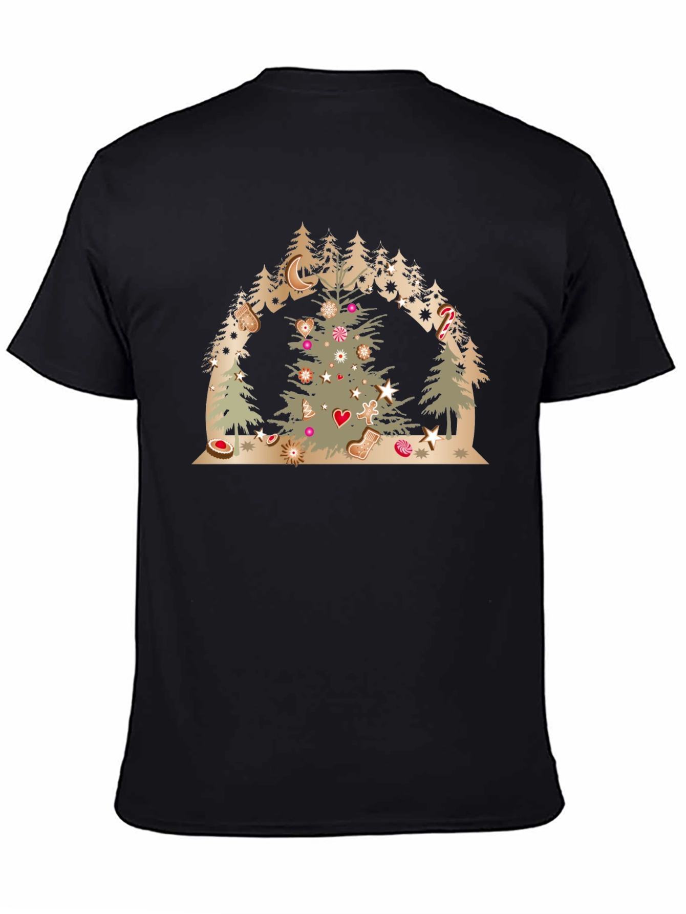 Festive Christmas Tree Forest Graphic Tee