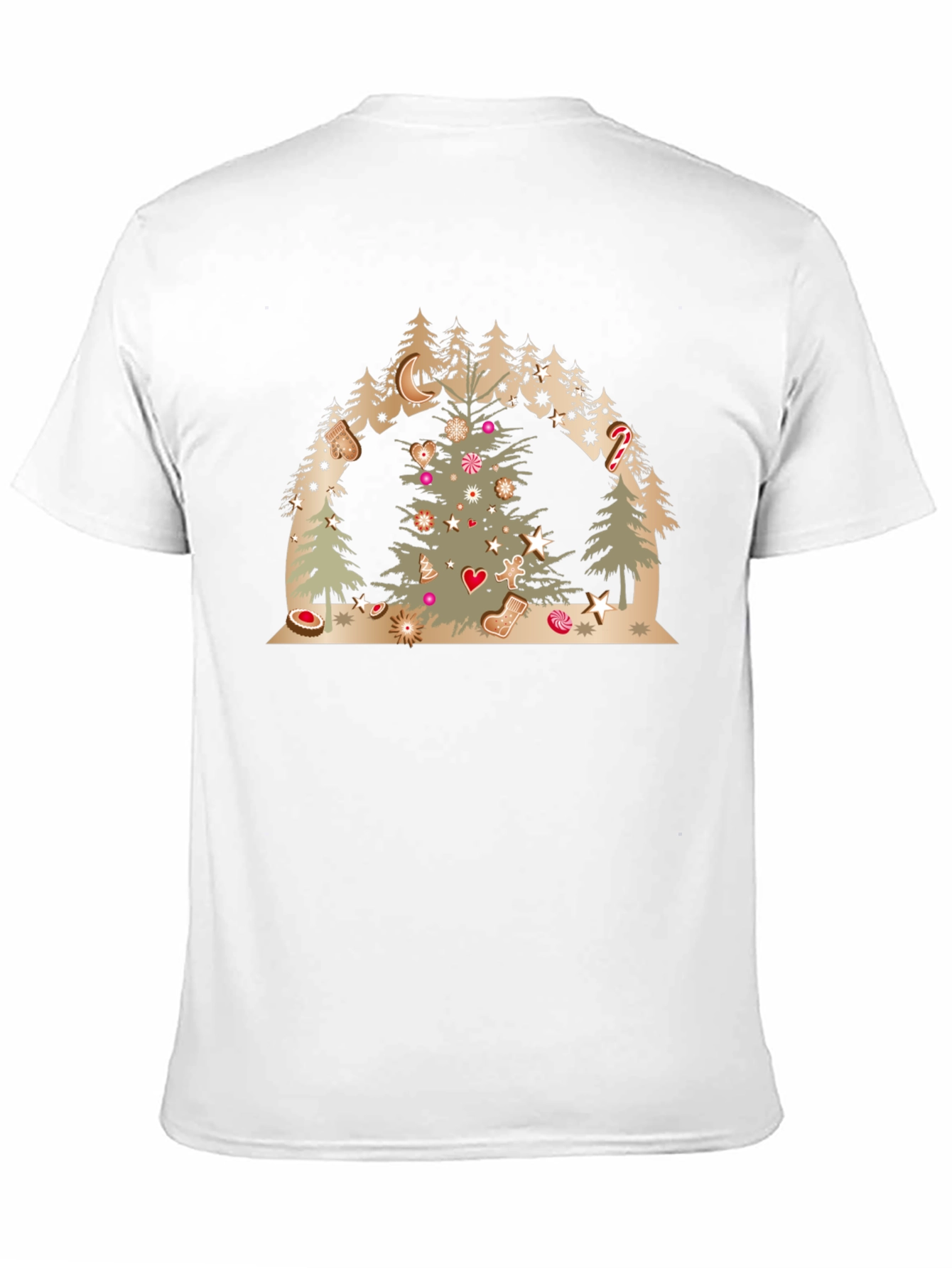 Festive Christmas Tree Forest Graphic Tee