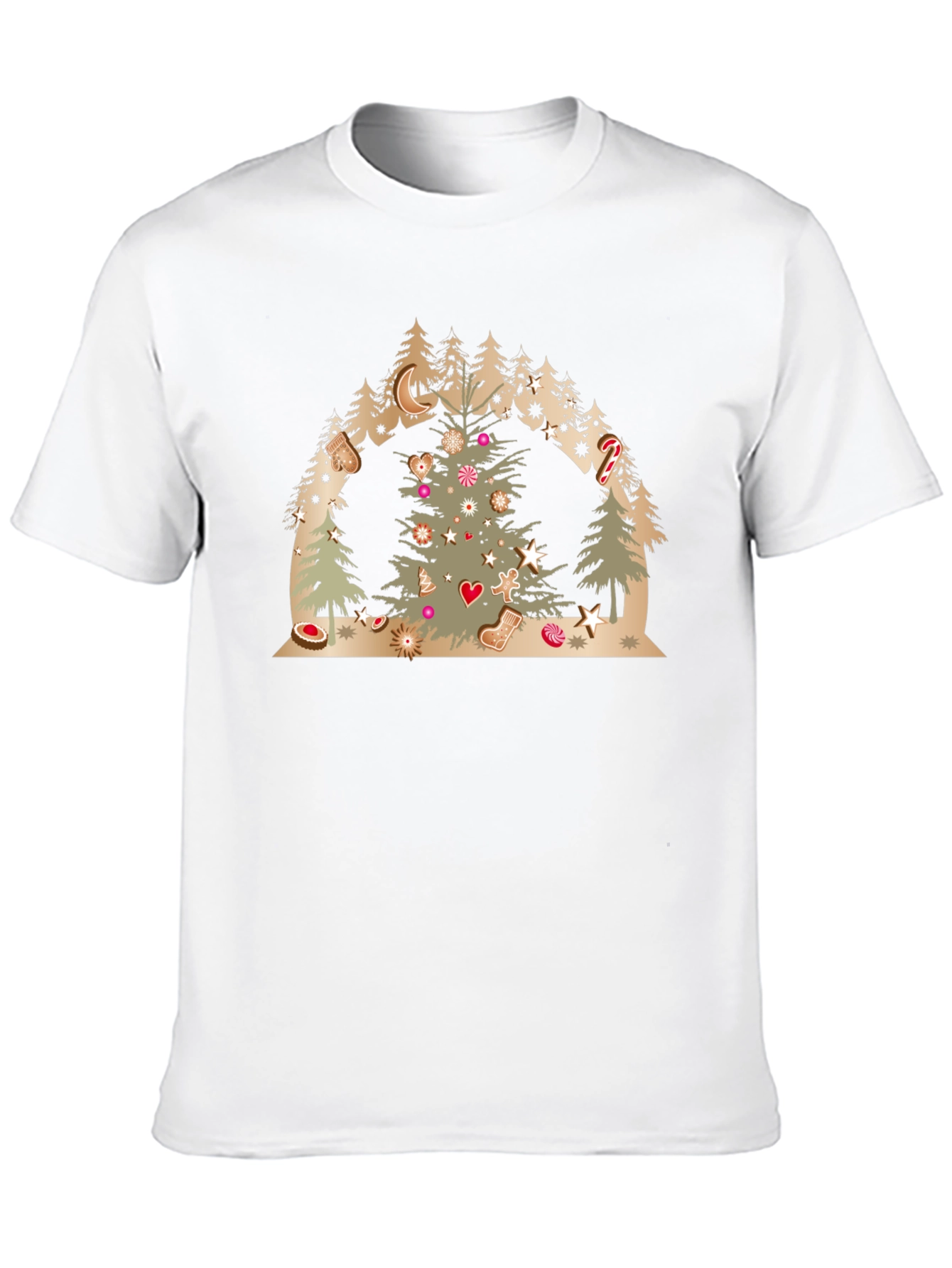 Festive Christmas Tree Forest Graphic Tee