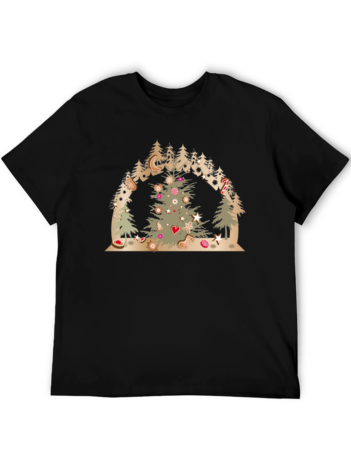 Festive Christmas Tree Forest Graphic Tee
