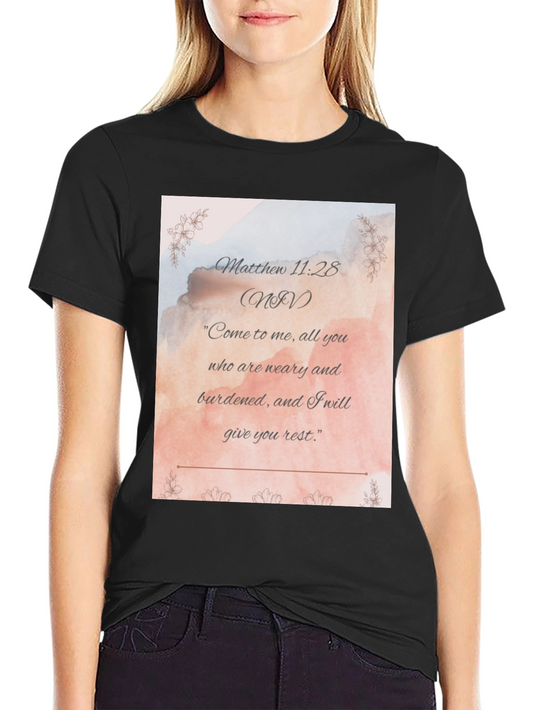Matthew 11:28 NIV Christian T-Shirt