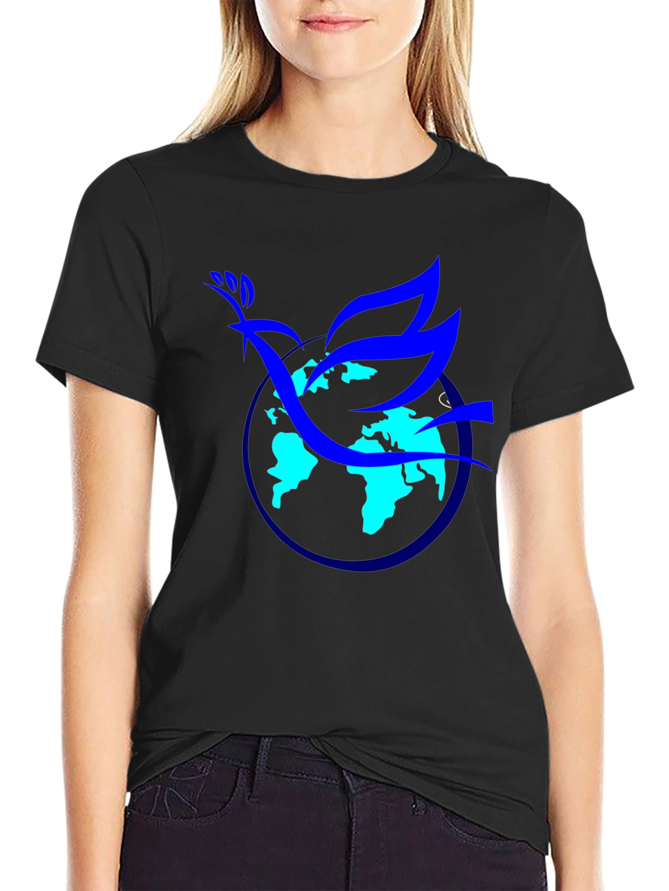 Peace Dove Earth Graphic T-Shirt