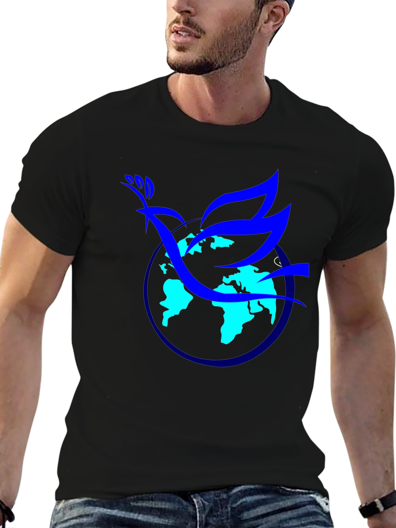 Peace Dove Earth Graphic T-Shirt