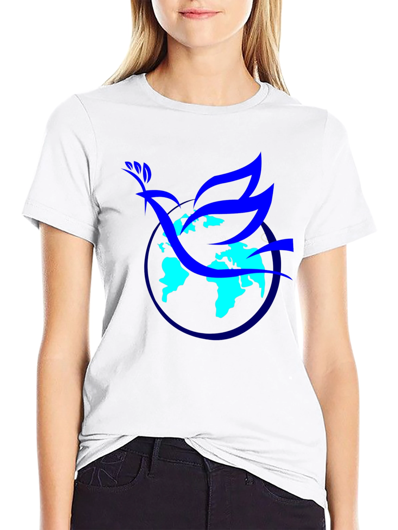 Peace Dove Earth Graphic T-Shirt
