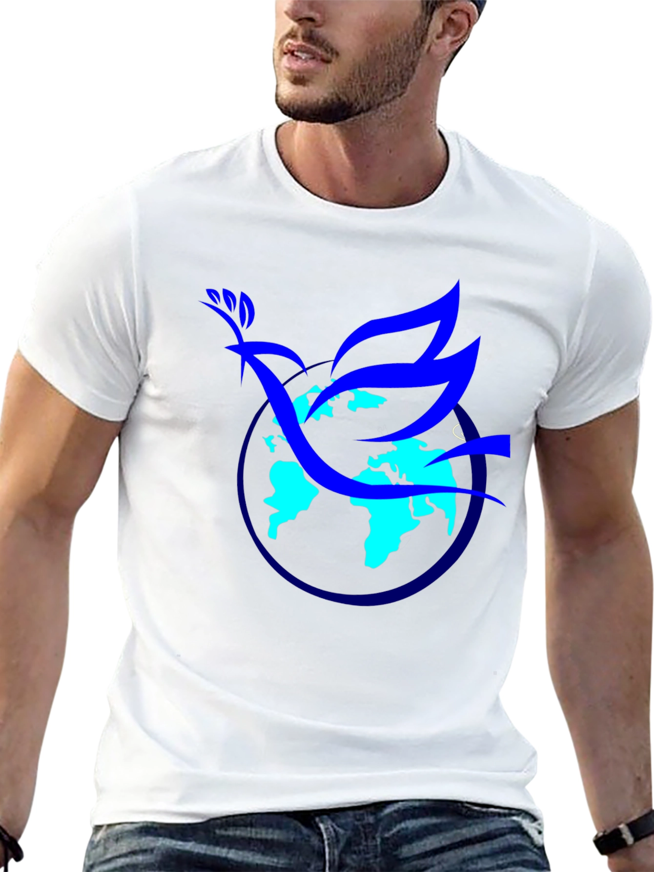 Peace Dove Earth Graphic T-Shirt