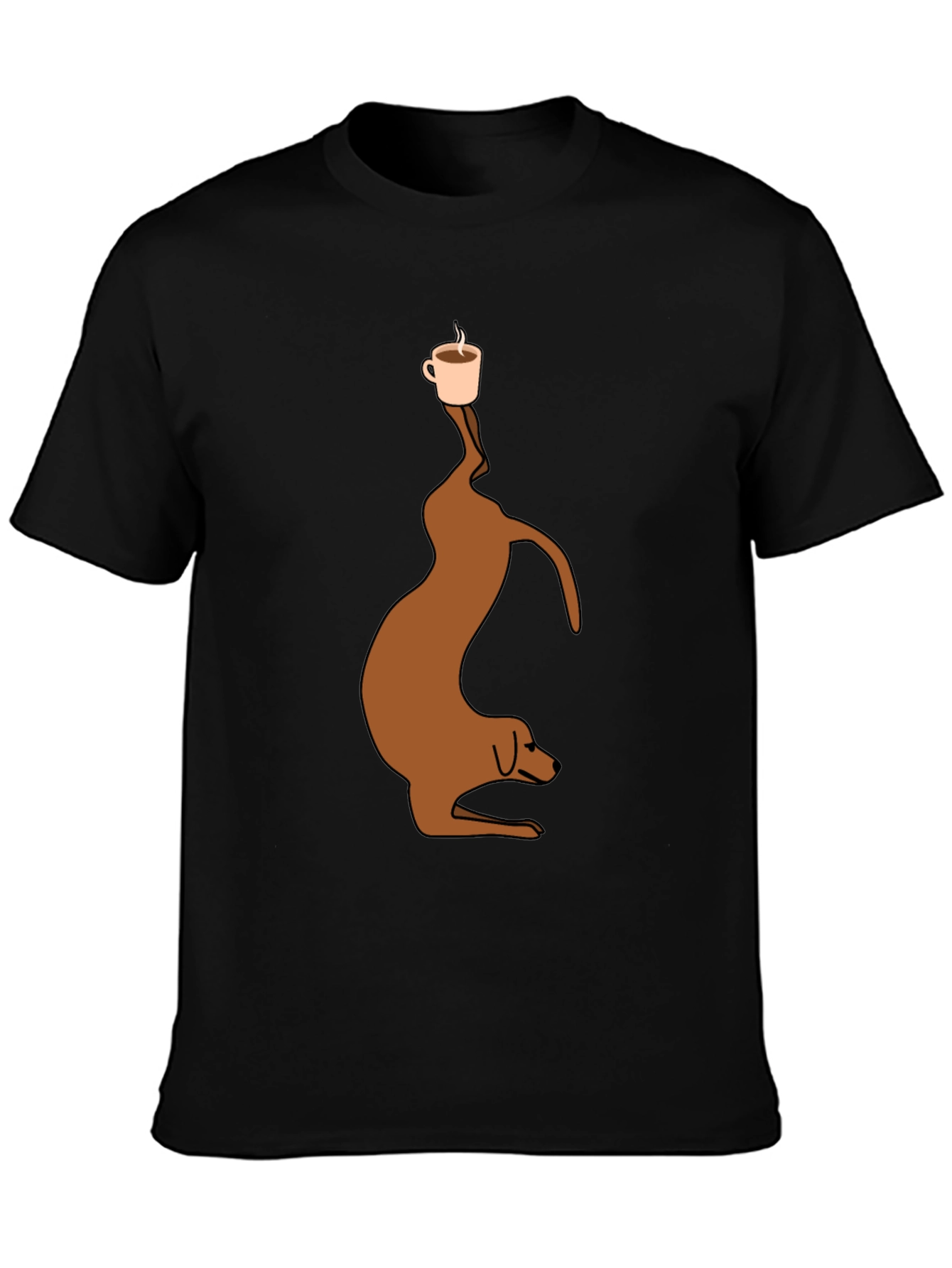 Dog Balancing Coffee T-Shirt
